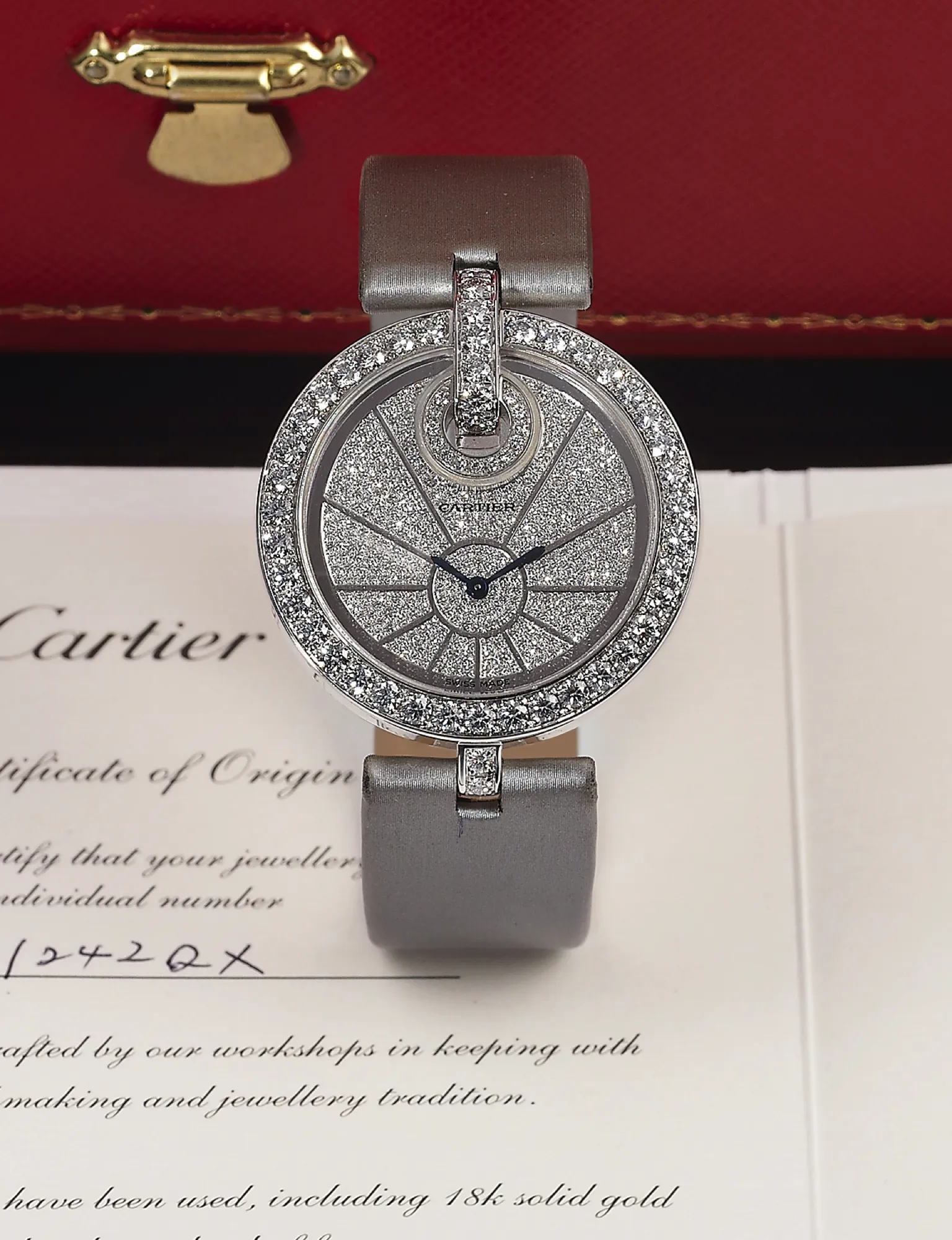 Cartier Colisee 3120 35mm White gold and Diamond Diamond