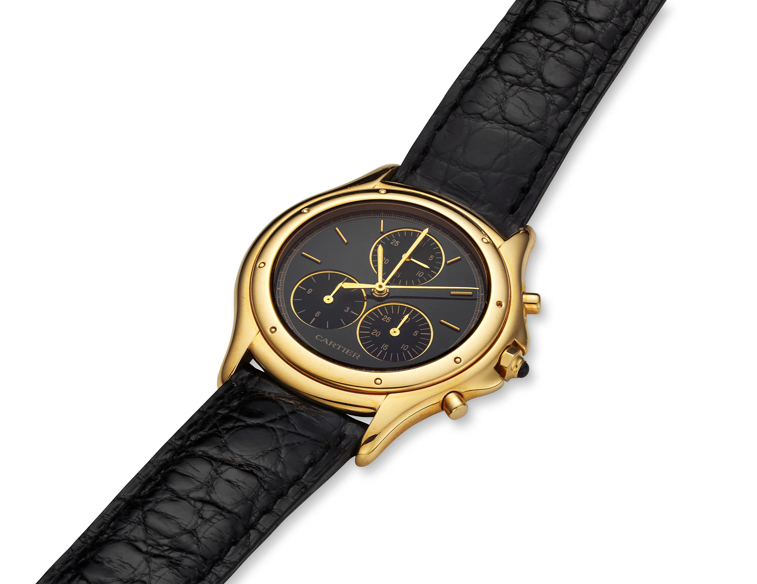 Cartier Cougar 1162 1 33mm Yellow gold Black 1