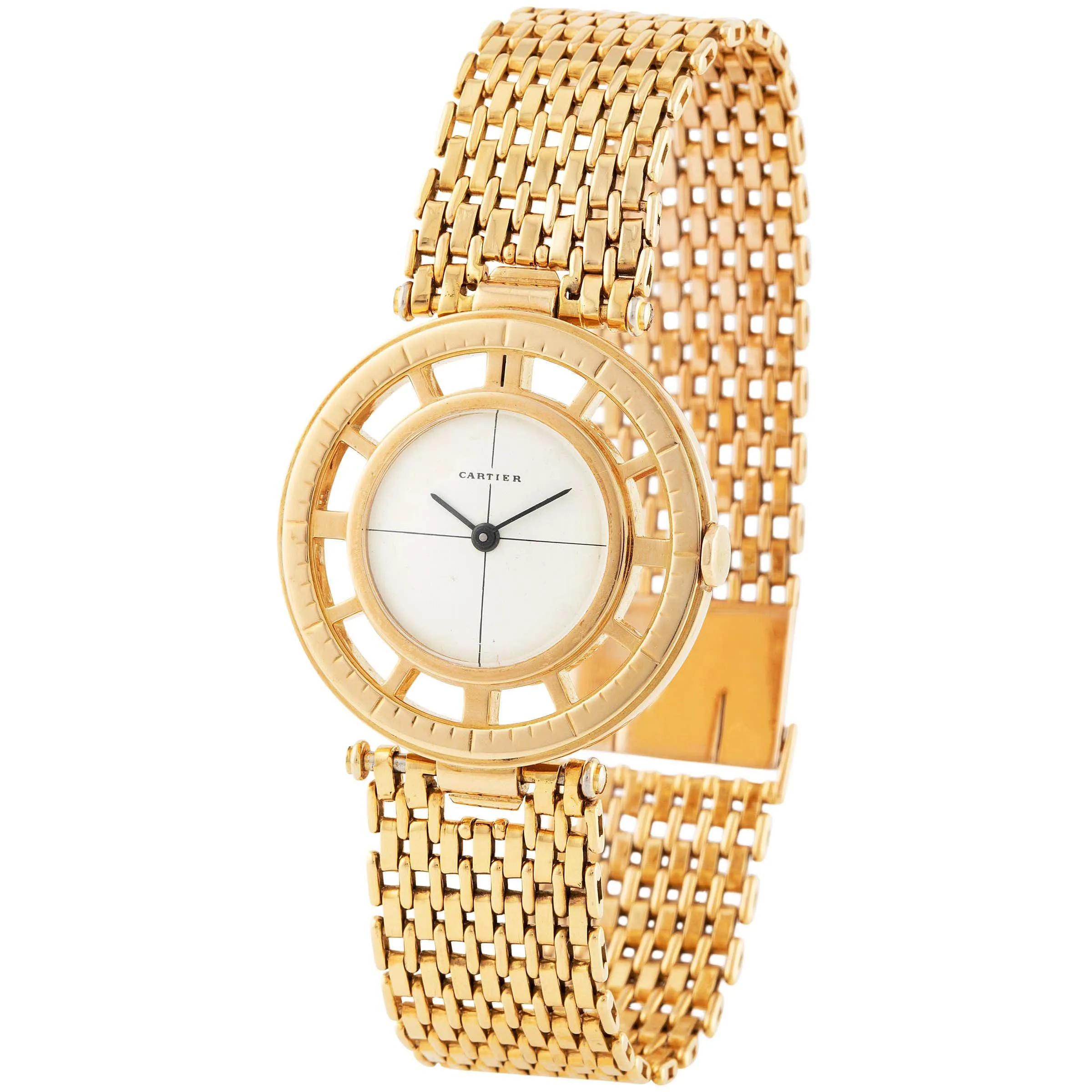 Cartier Helm 32mm Yellow gold Silver