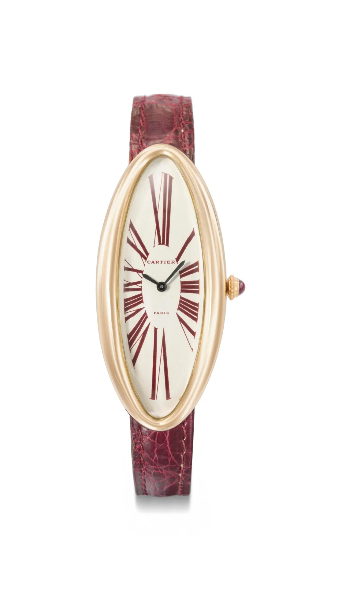 Cartier Maxi Oval 24mm Rose gold Silver