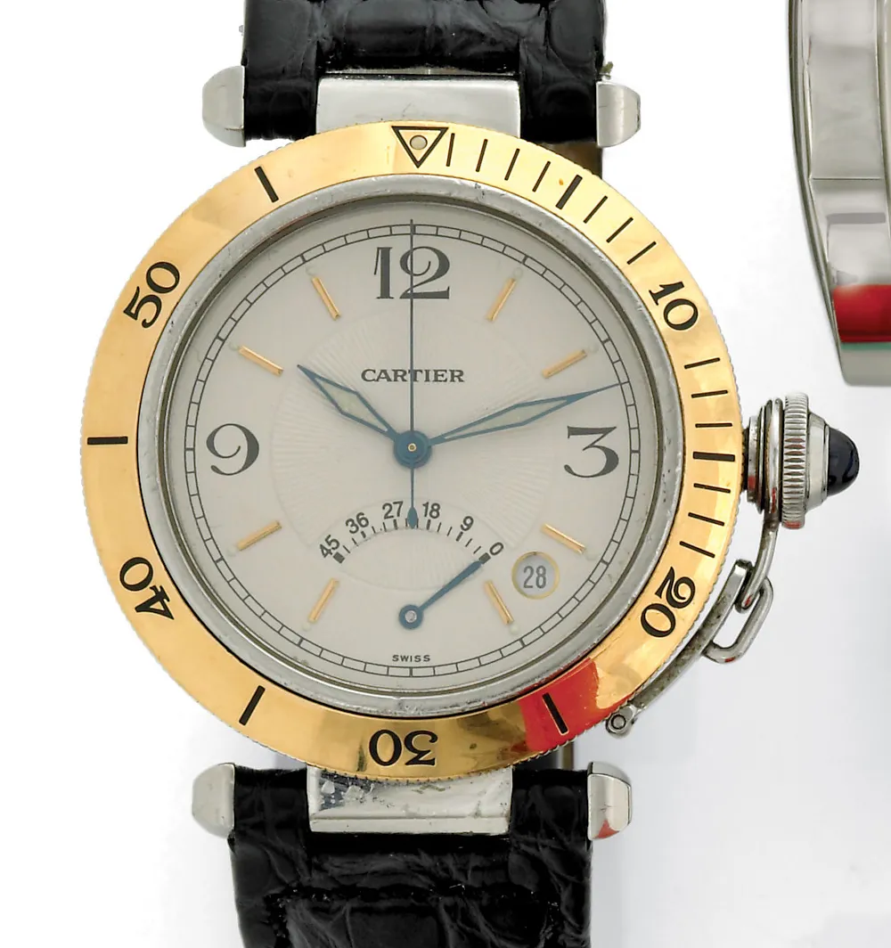 Cartier Pasha 1033 39mm Yellow gold and stainless steel White