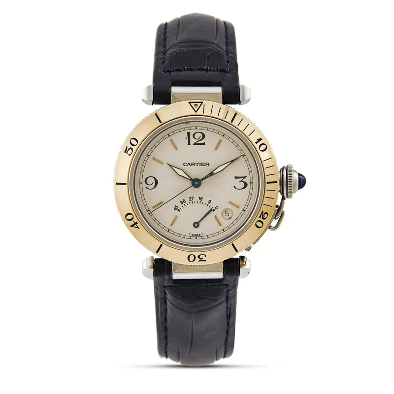 Cartier Pasha 1033 38mm Yellow gold and stainless steel Ivory