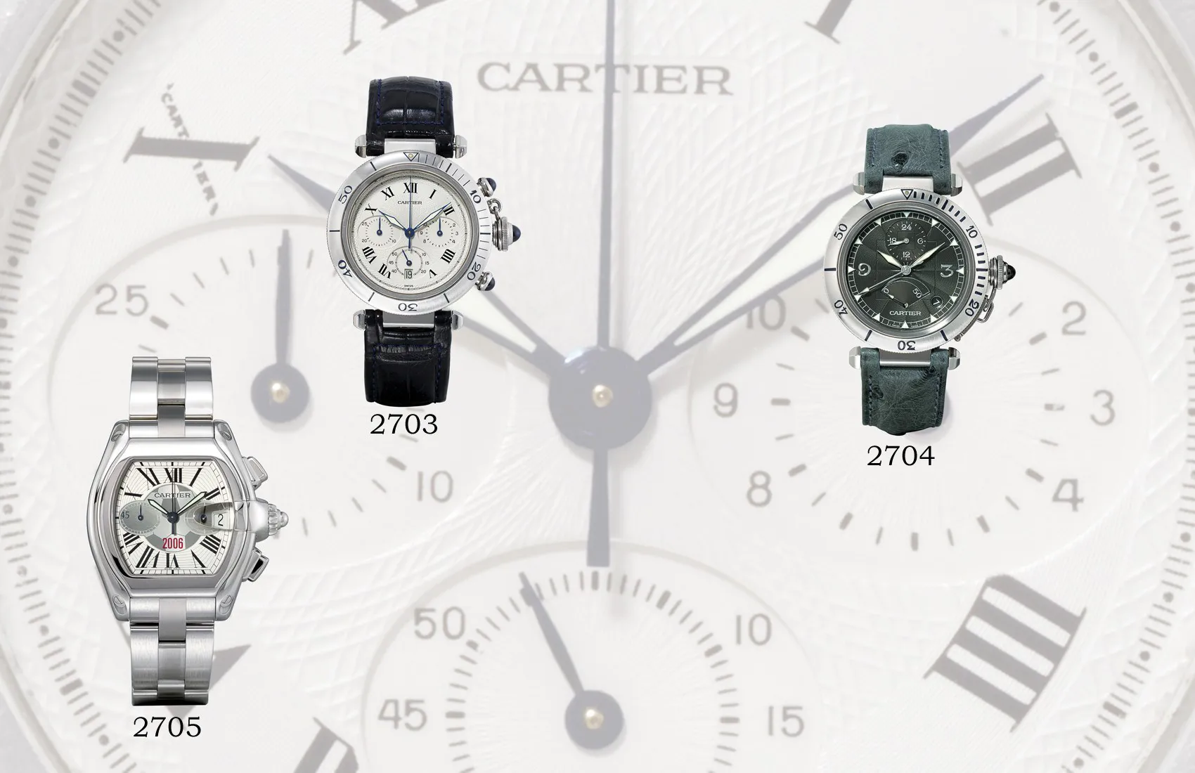 Cartier Pasha 1050 38mm Stainless steel Silver