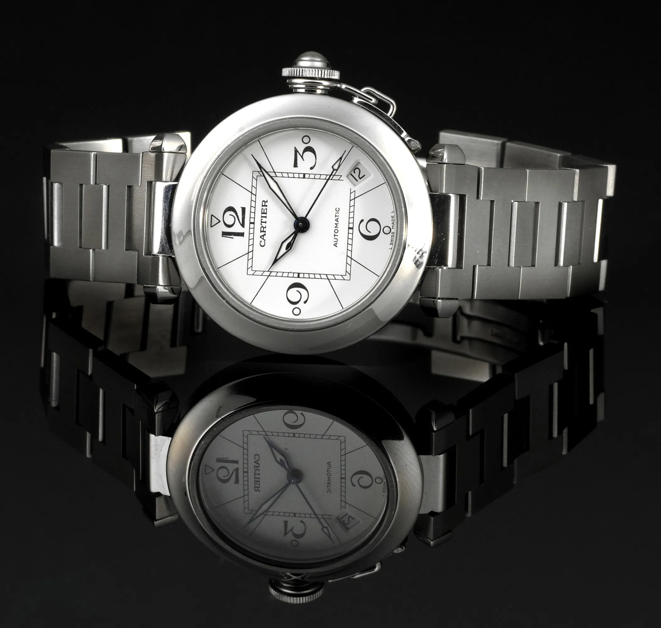 Cartier Pasha 2324 36mm Stainless steel White