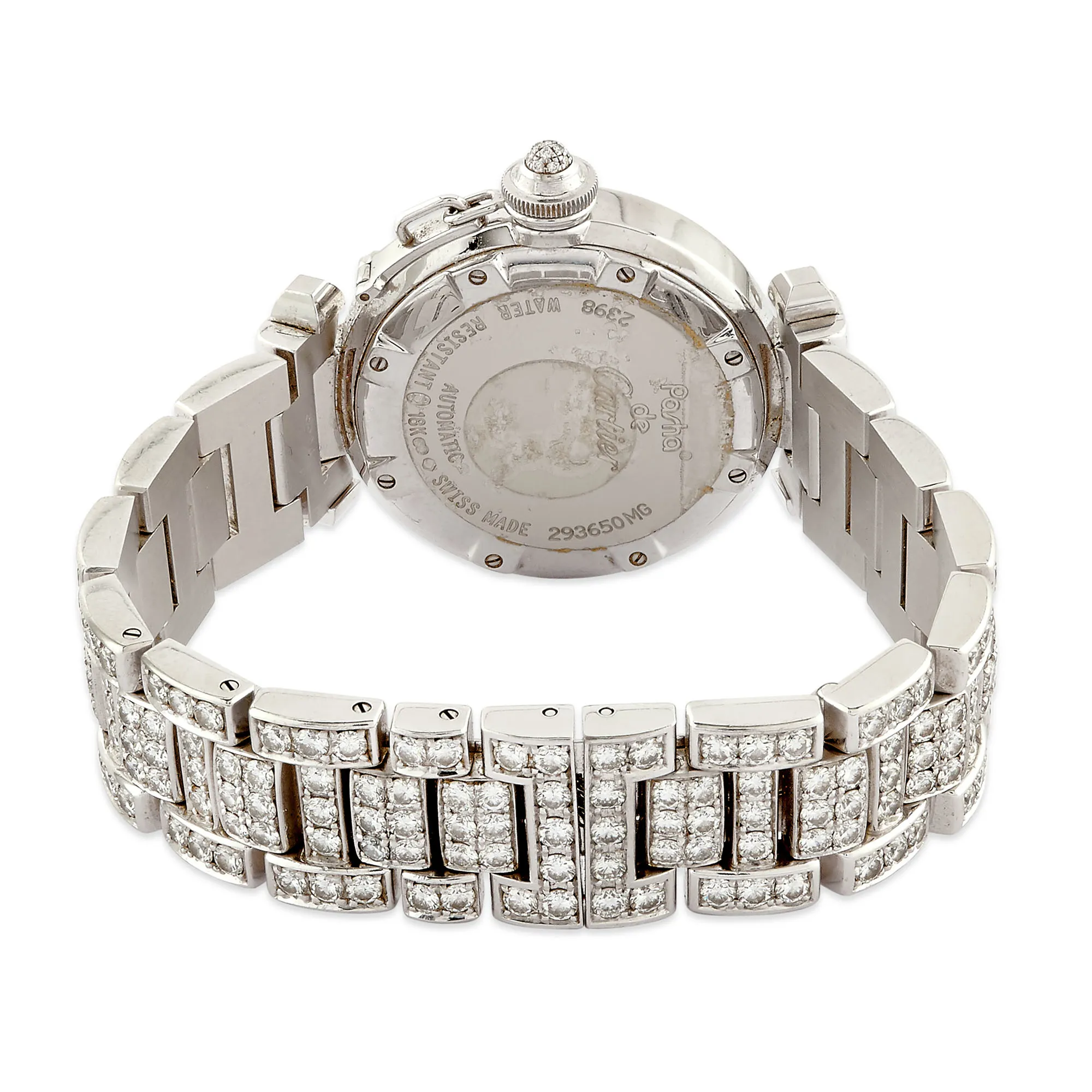 Cartier Pasha 2396 30.5mm White gold and Diamond Silver 2