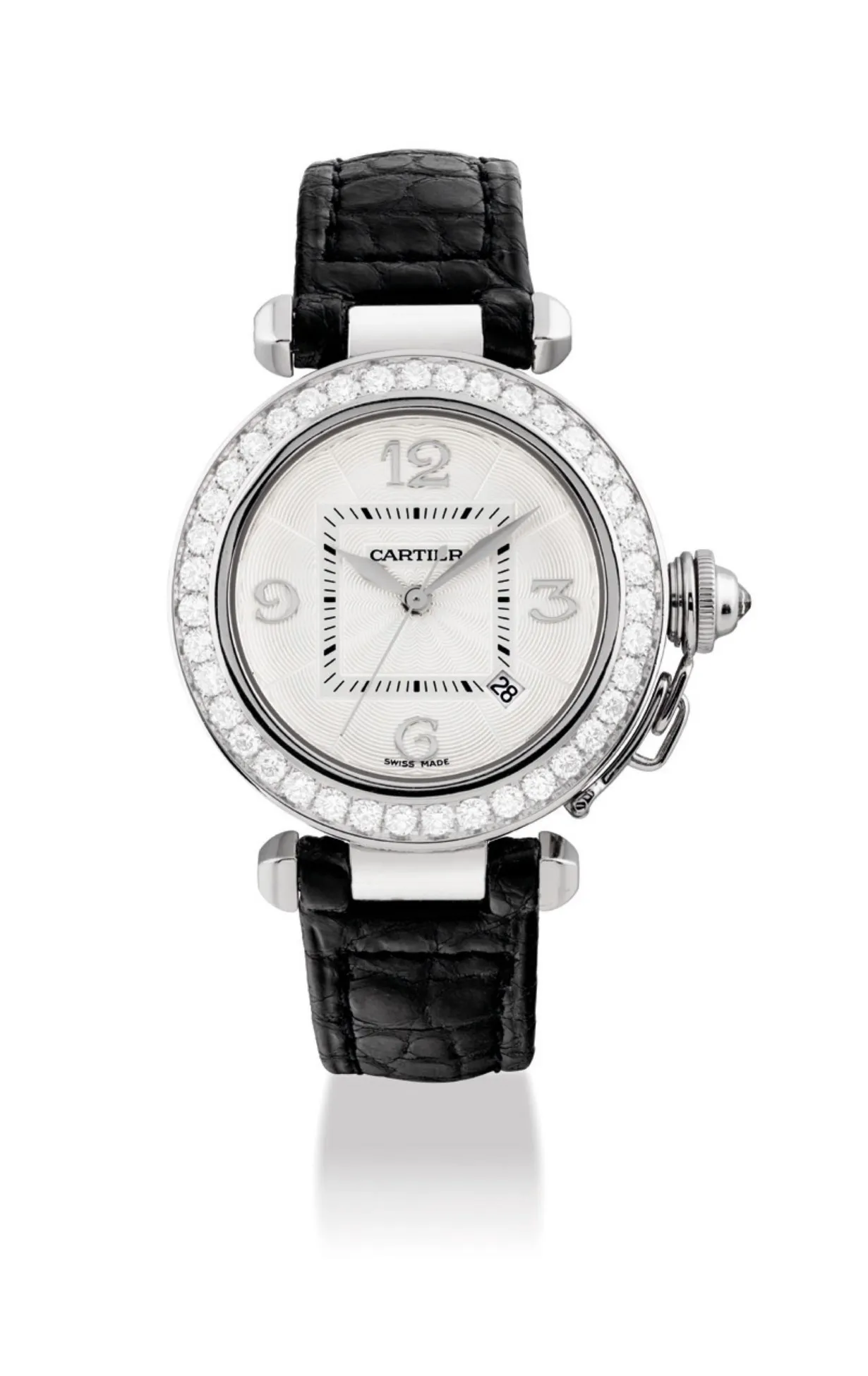 Cartier Pasha 2528 32mm White gold and Diamond White