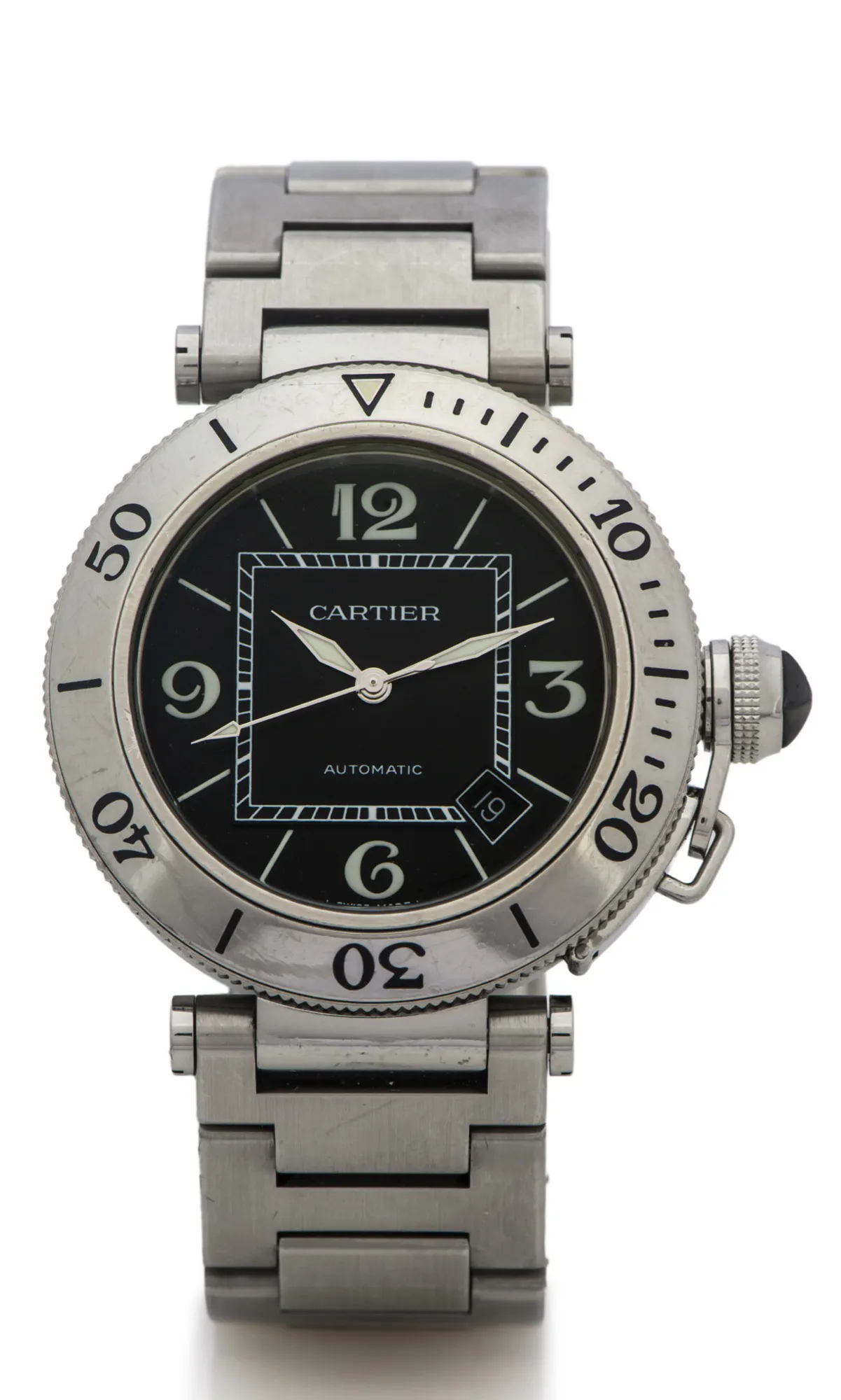 Cartier Pasha 2790 Stainless steel Black