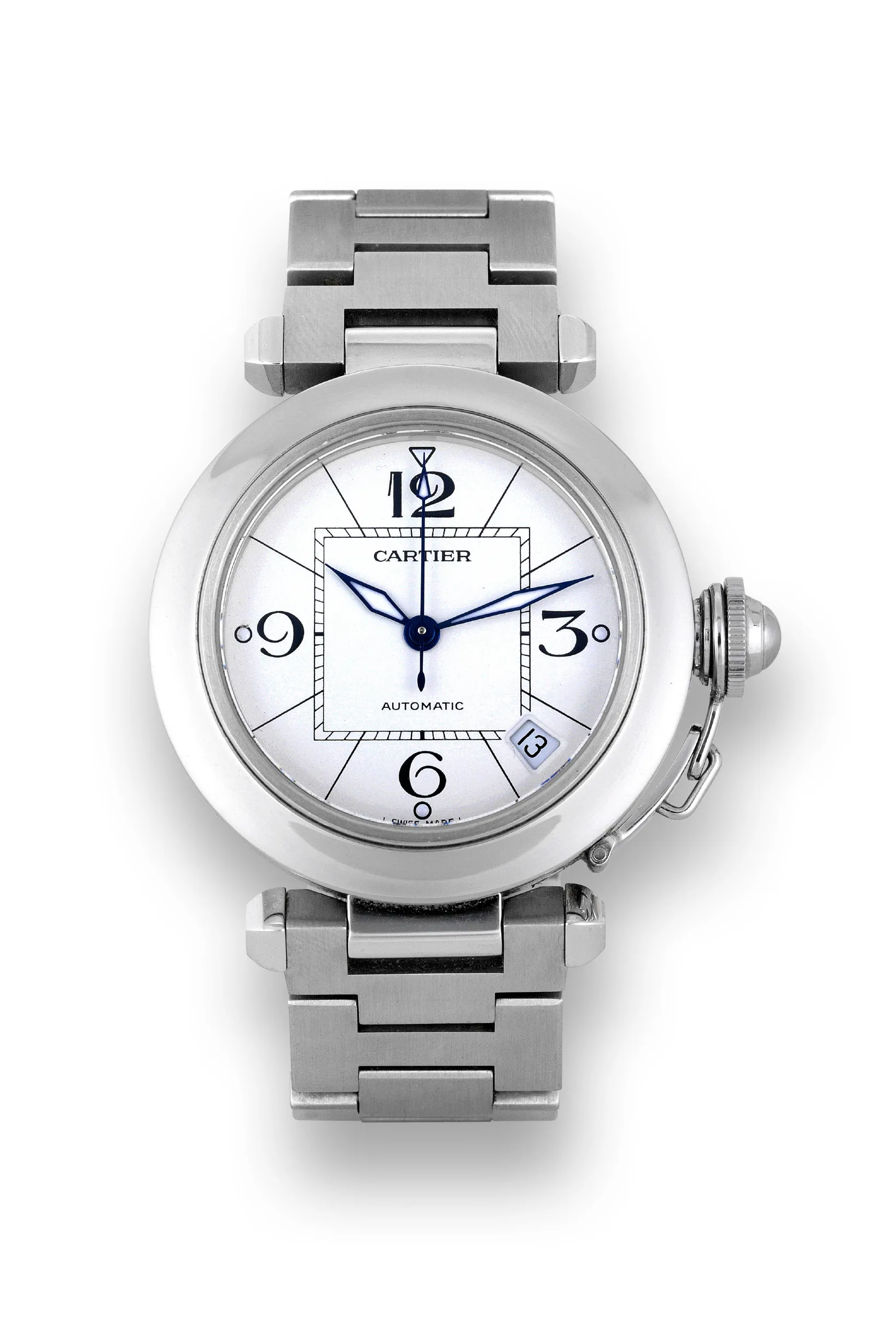 Cartier Pasha 2324 35.5mm Stainless steel White