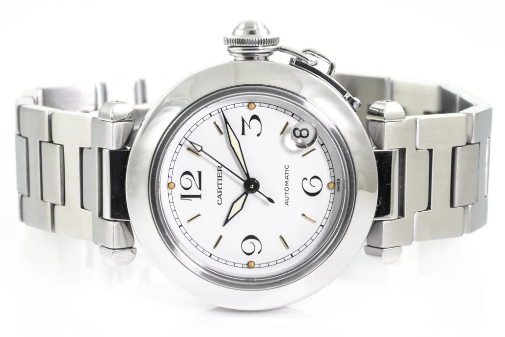 Cartier Pasha C W31015M7 2324 35mm Stainless steel White