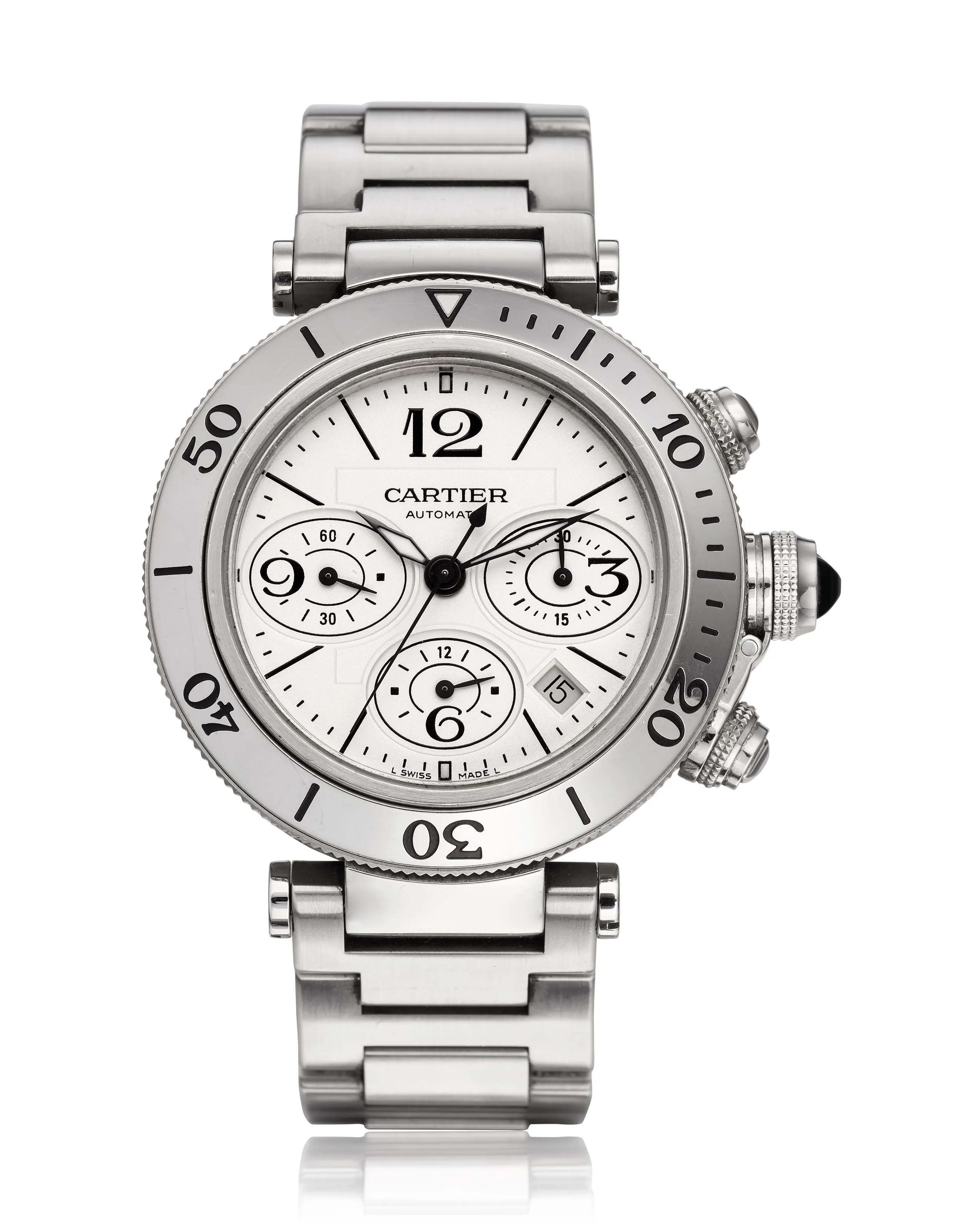 Cartier Pasha 2995 42mm Stainless steel Silver