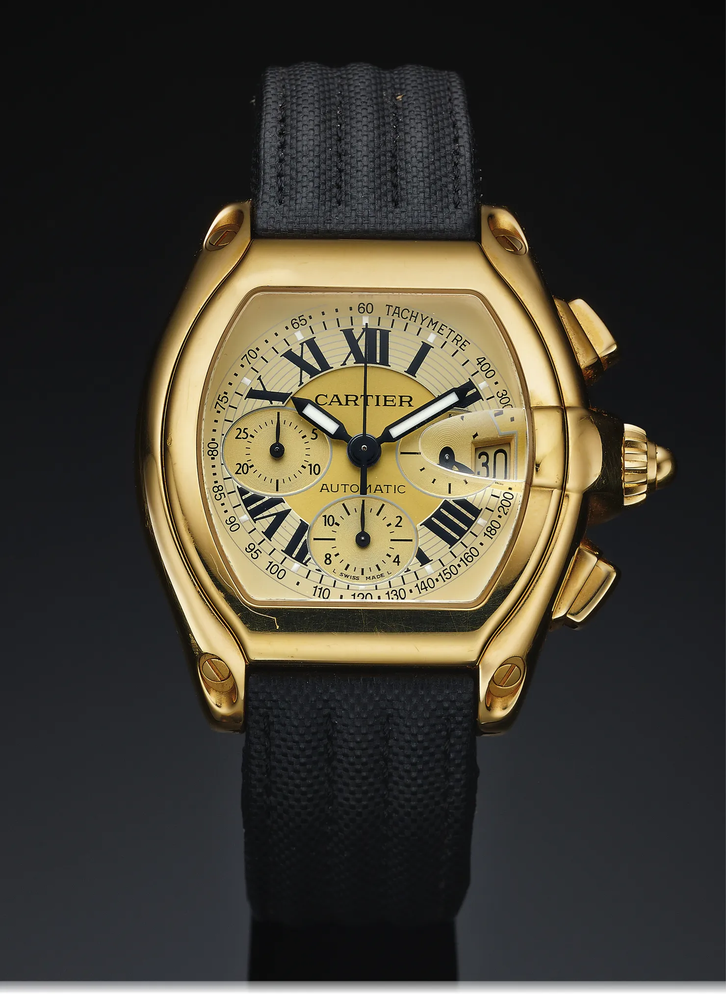 Cartier Roadster 2619 40mm Yellow gold Champagne