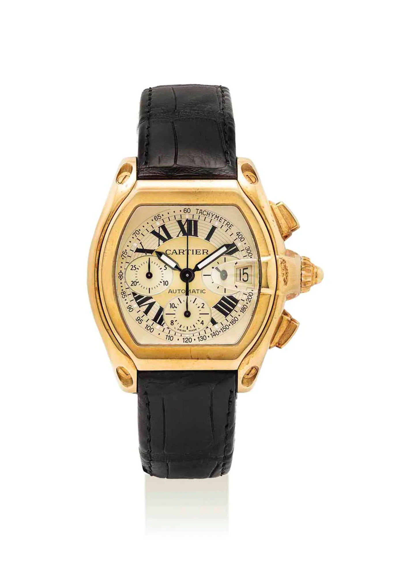 Cartier Roadster 2619 40mm Yellow gold Champagne