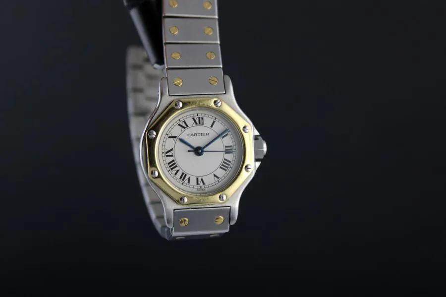 Cartier Santos 0907 24mm Yellow gold White 1