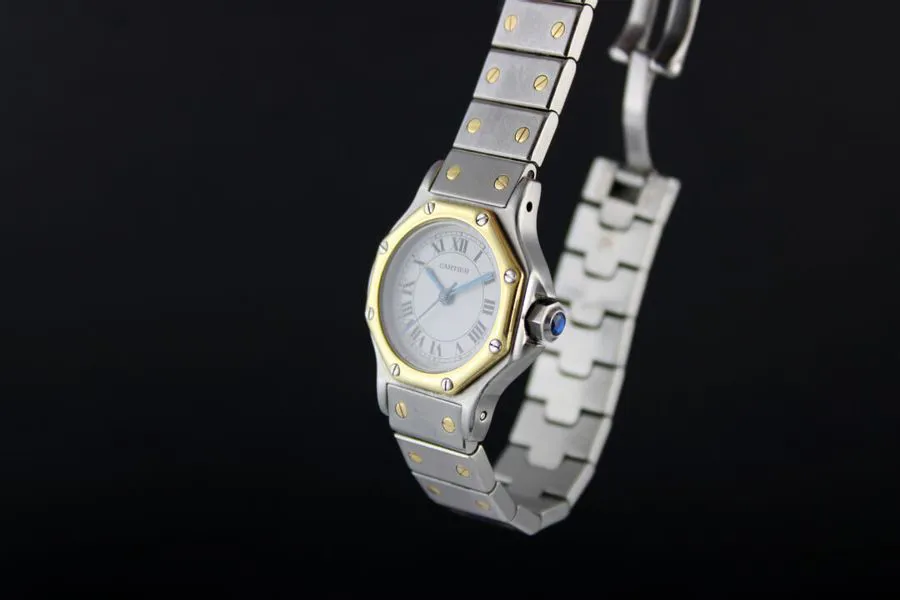 Cartier Santos 0907 24mm Yellow gold White 2