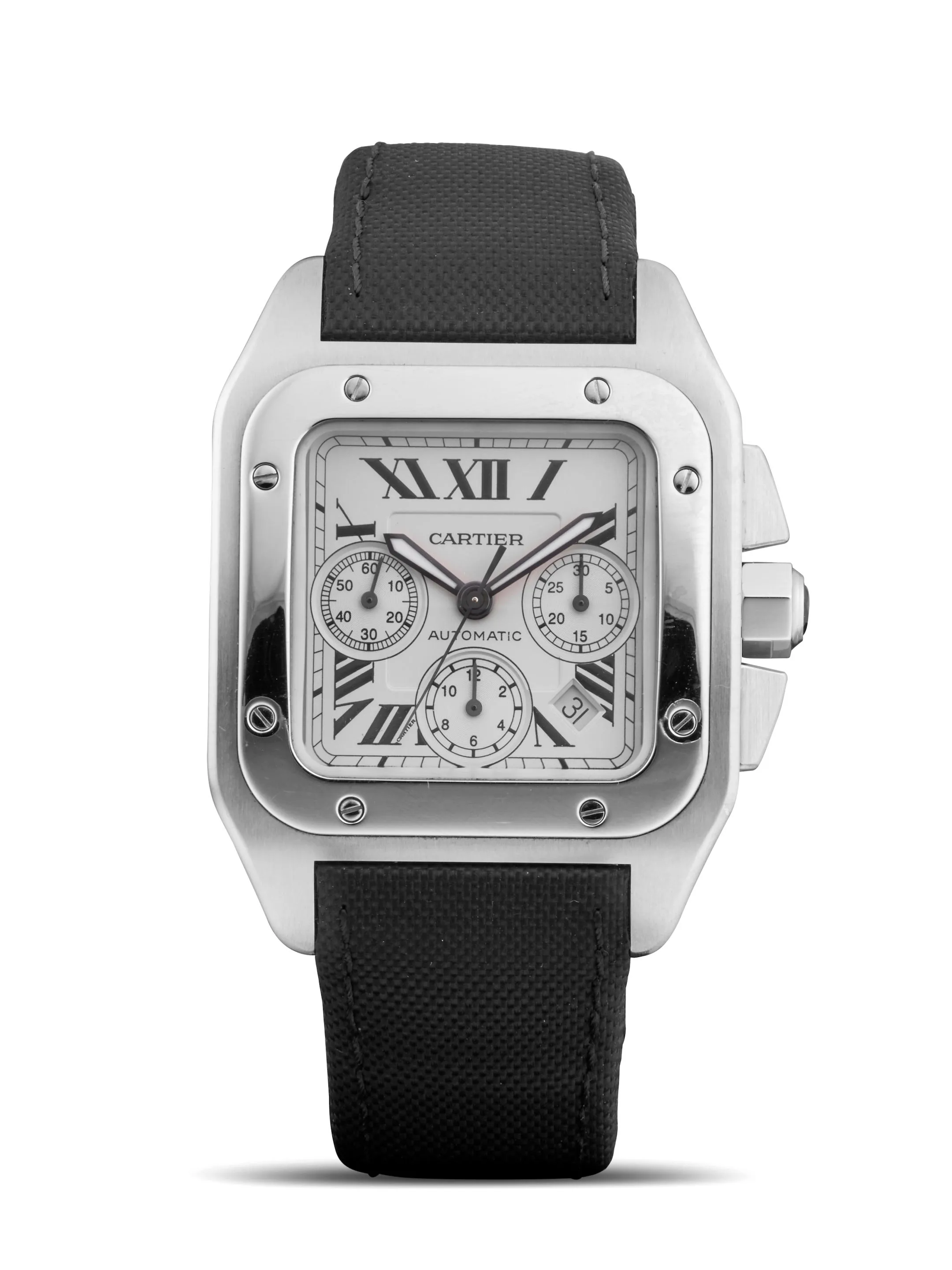 Cartier Santos 100 2740 41mm Stainless steel Silvered