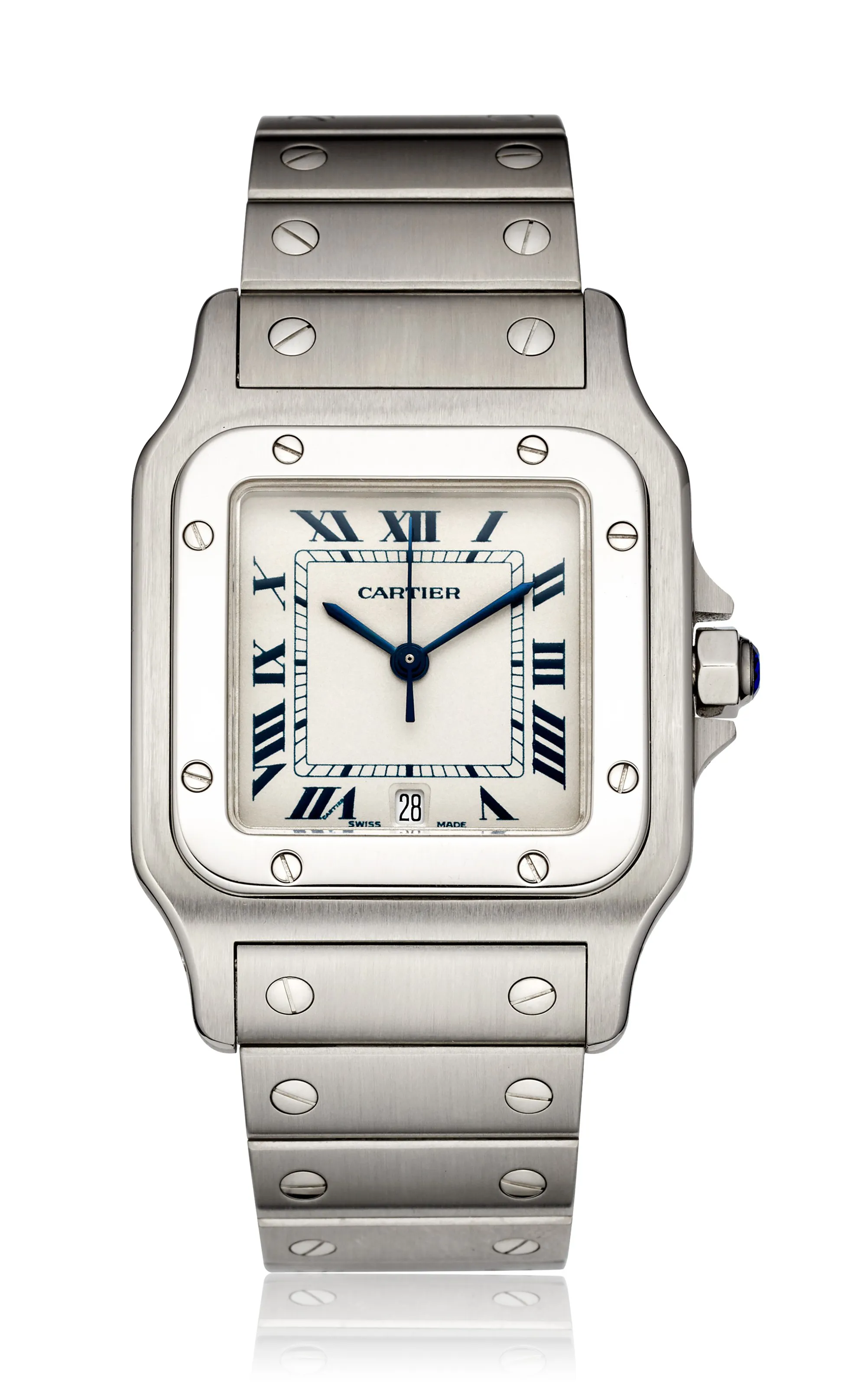 Cartier Santos 1564 29mm Stainless steel Cream