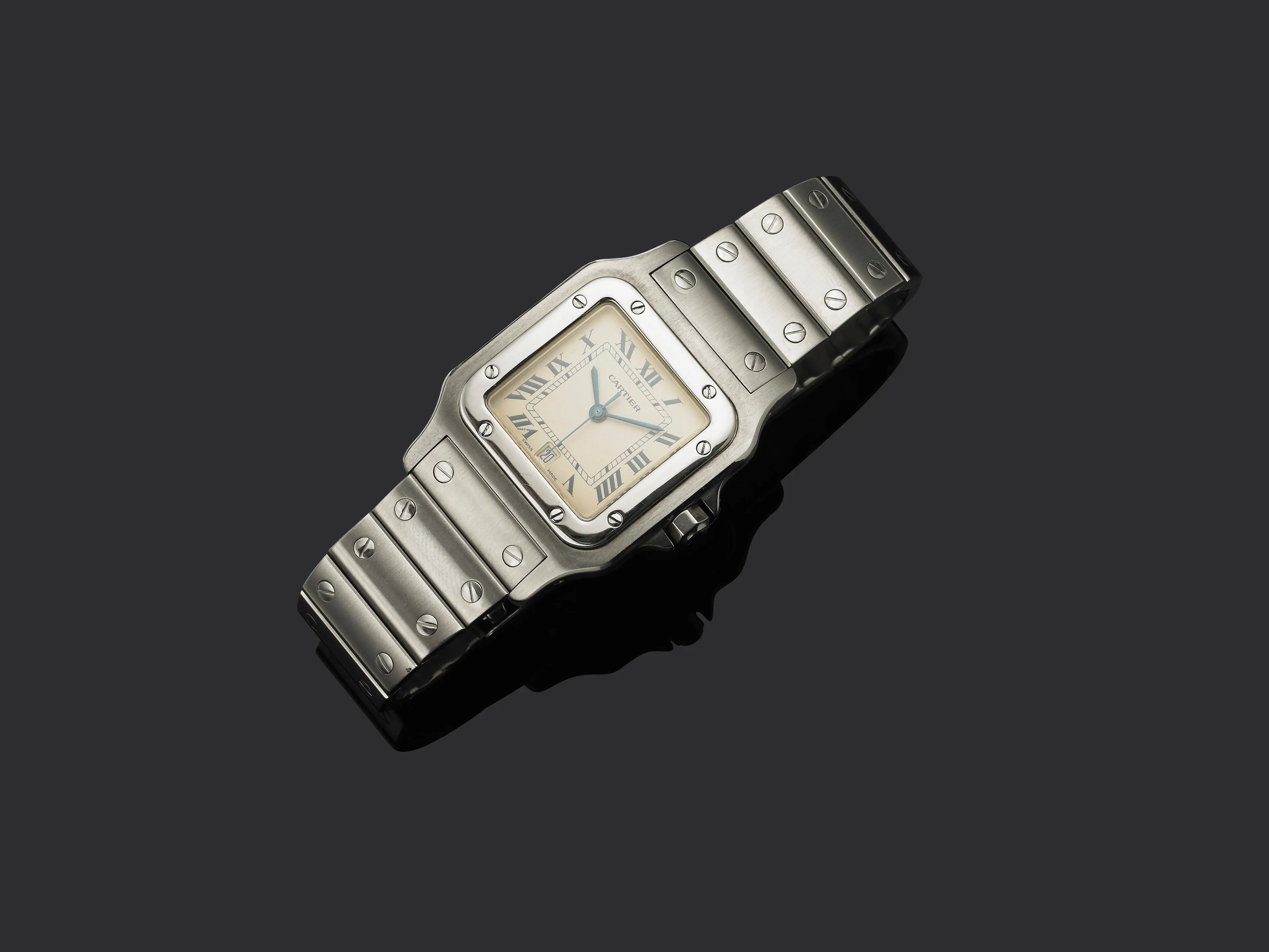 Cartier Santos 1564 29mm Stainless steel Cream