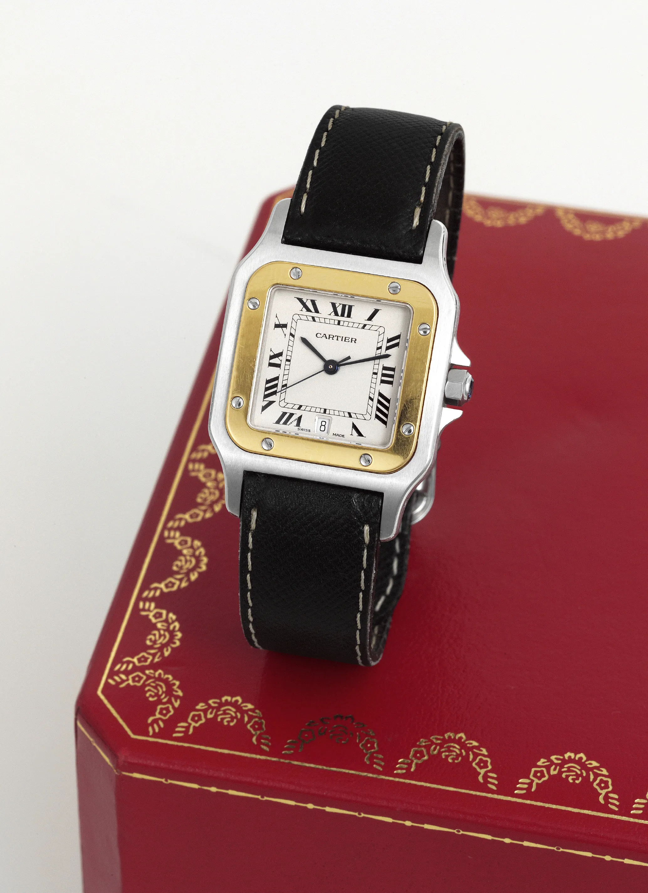 Cartier Santos 1566 41mm Yellow gold and Stainless steel Silver