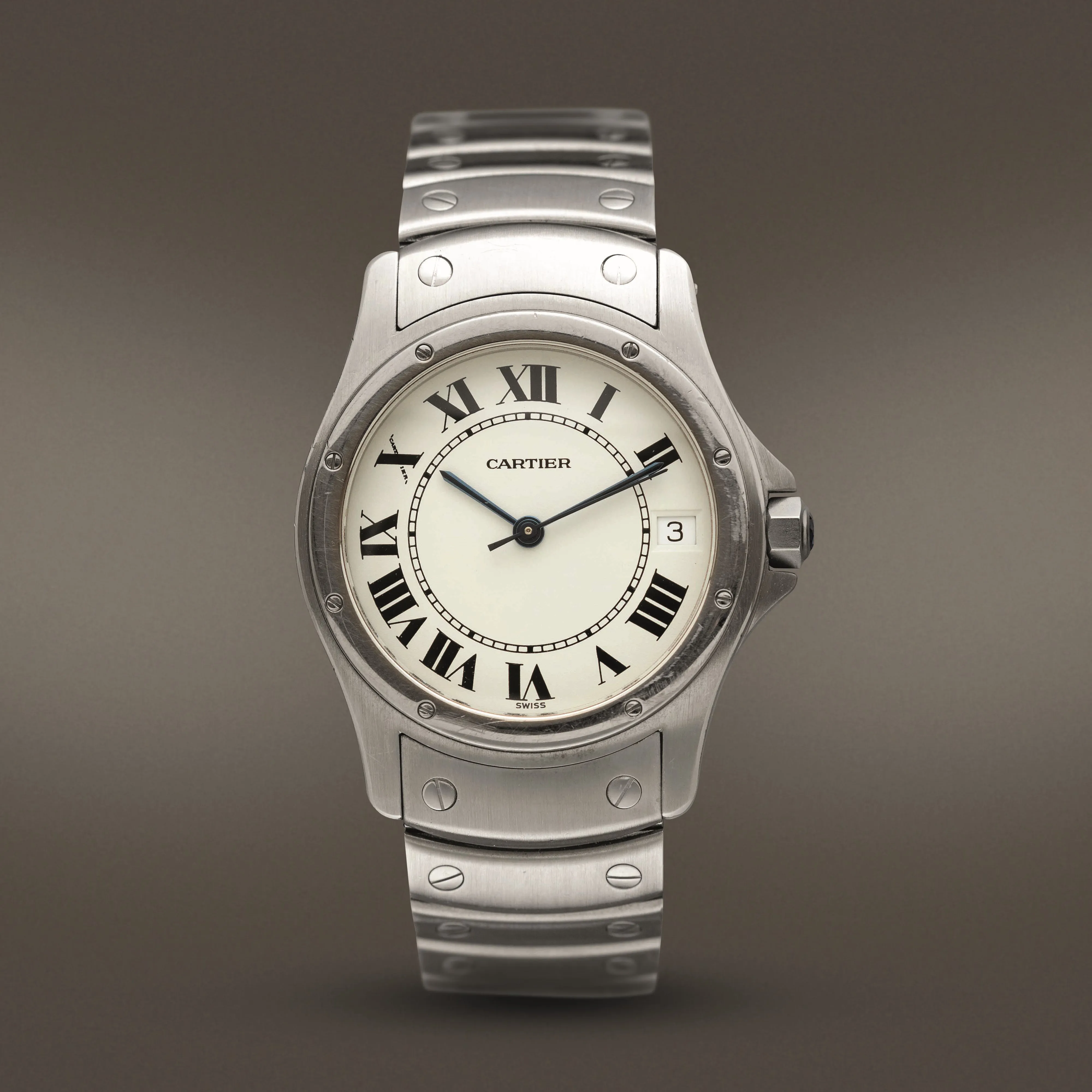 Cartier Santos 1920 33mm Stainless steel White