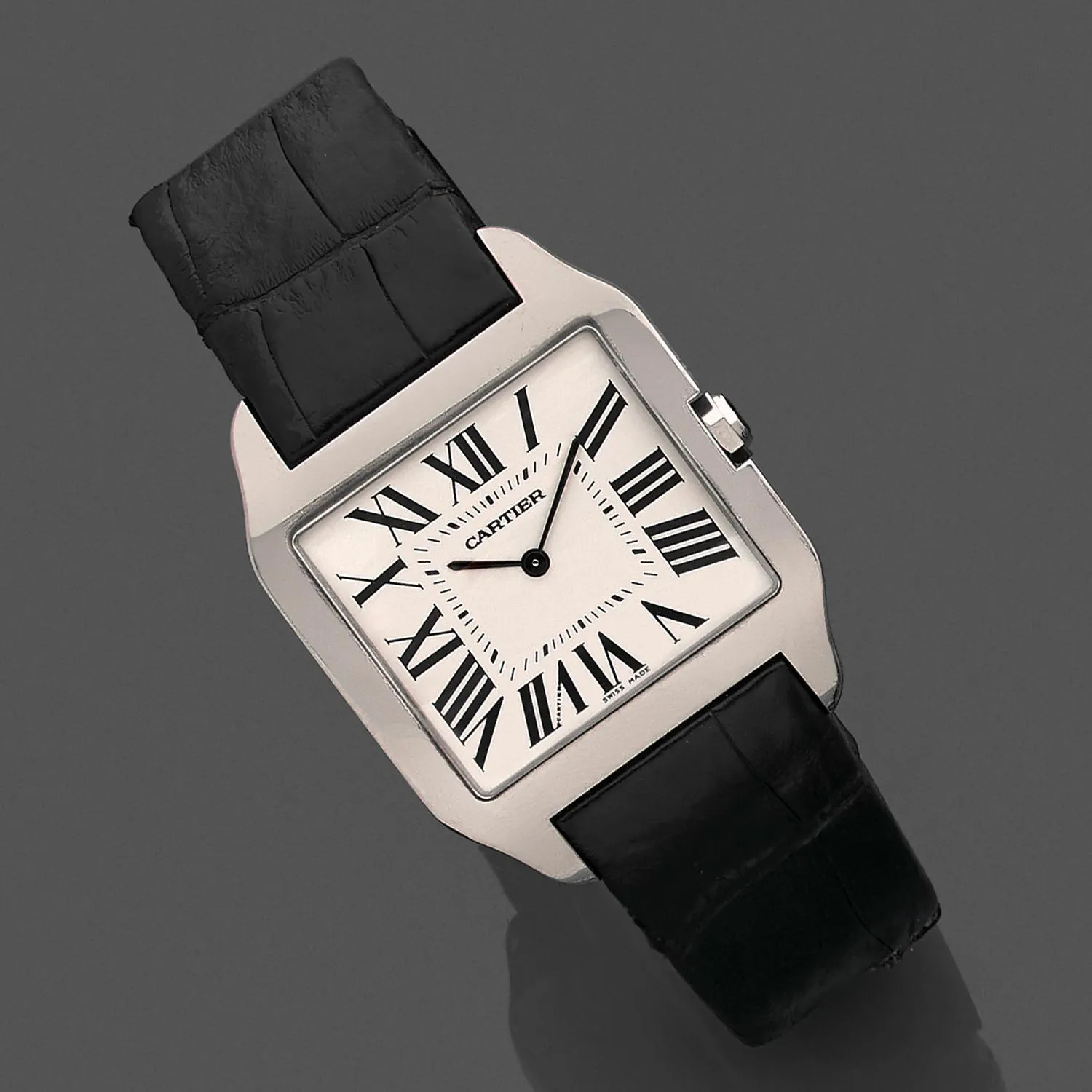 Cartier Santos 2651 35mm White gold Silver