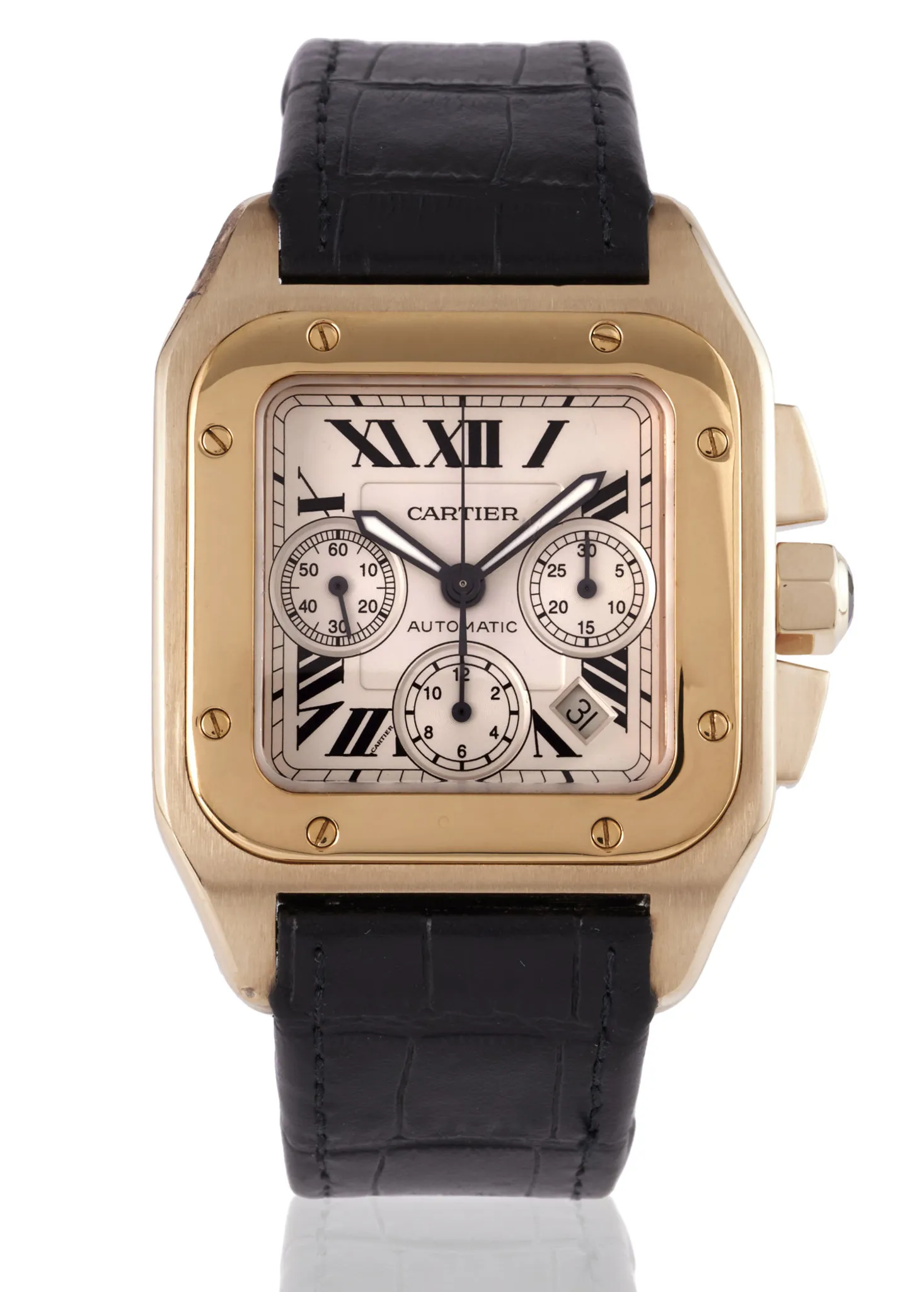 Cartier Santos 2741 41mm Yellow gold White 1