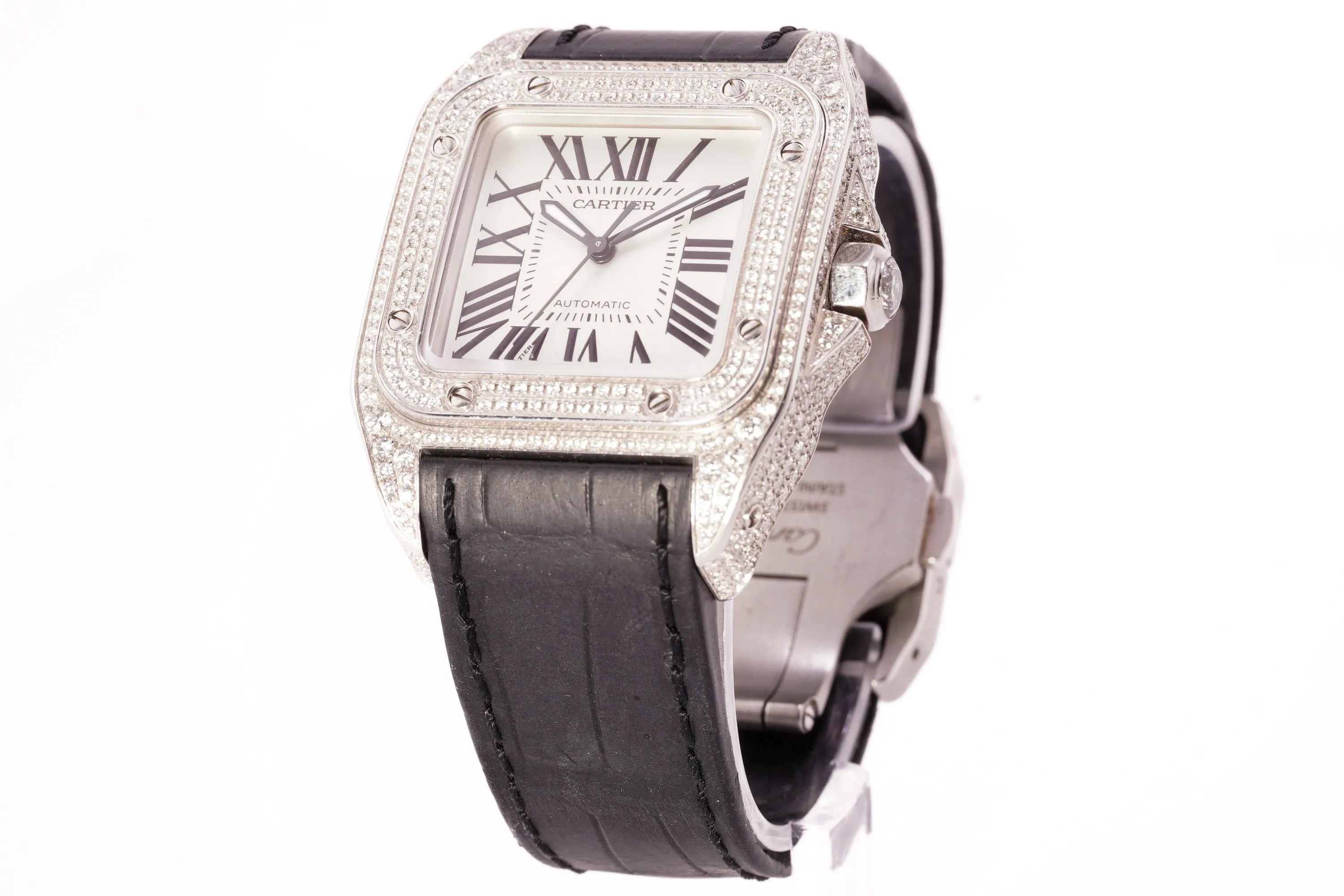 Cartier Santos 2878 33mm Stainless steel White 1