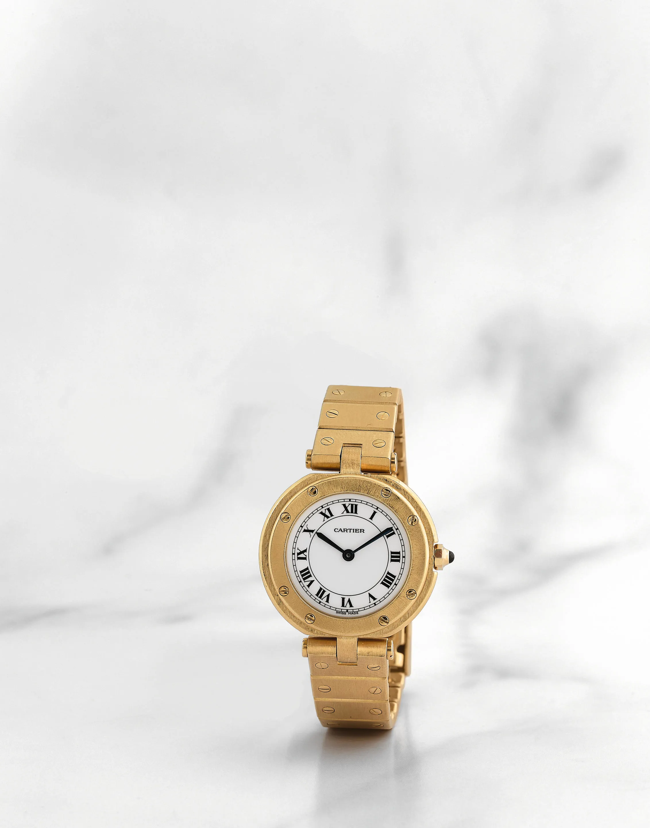 Cartier Santos 8191 26mm Yellow gold White