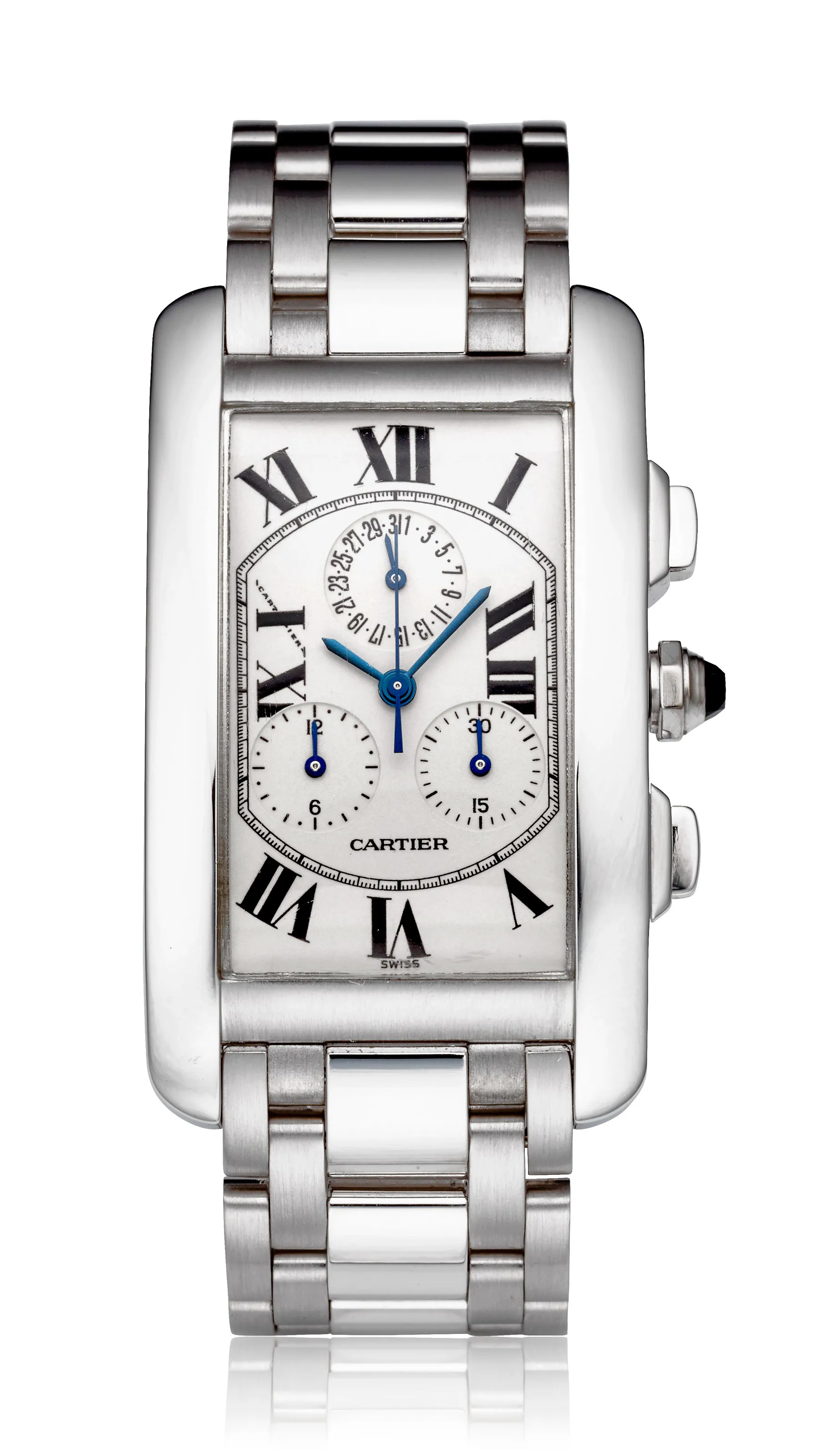 Cartier Tank 2312 27mm White gold Silver