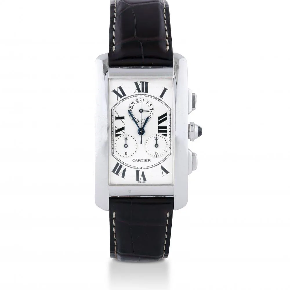Cartier Tank 2312 27mm White gold Silver