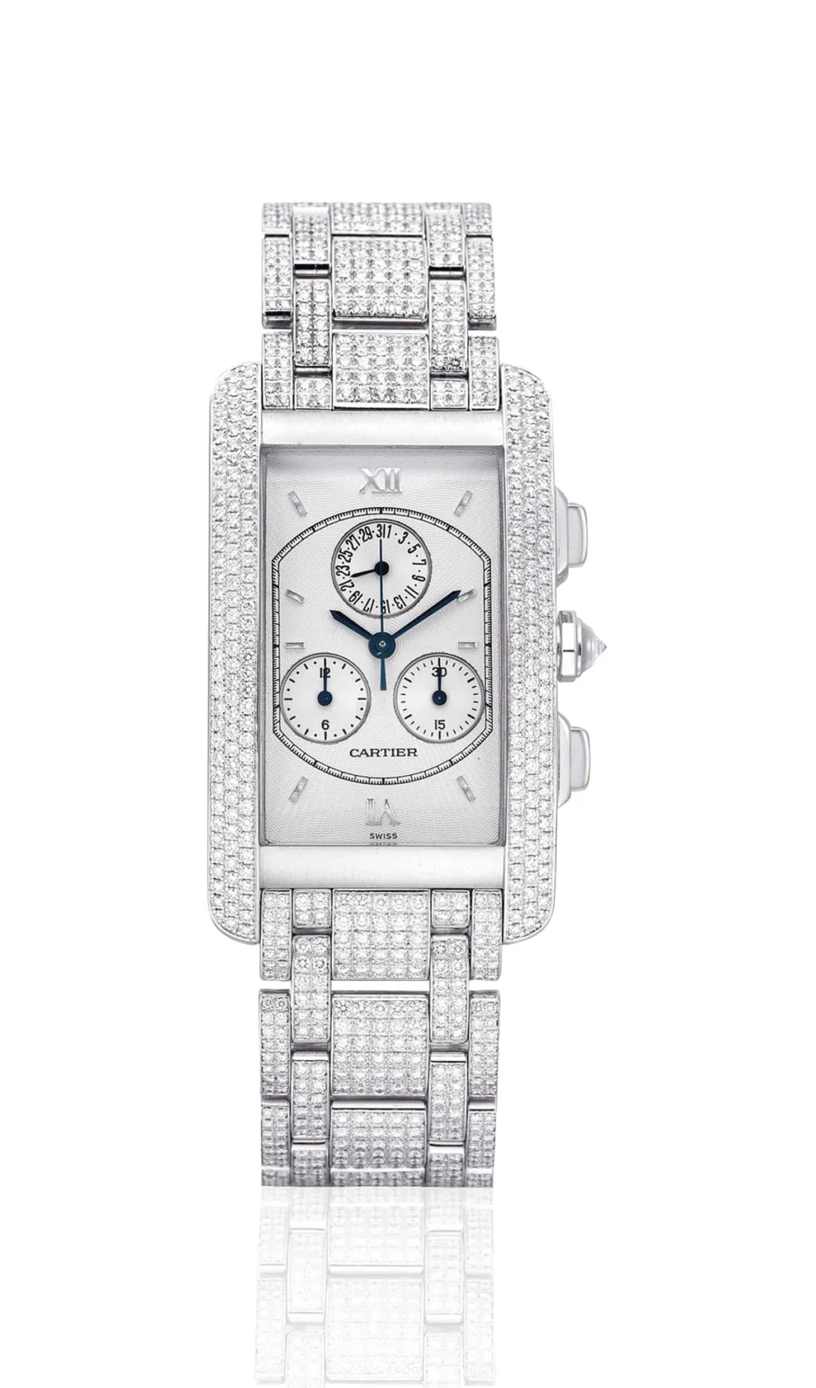 Cartier Tank Américaine 2339 26mm White gold Silver