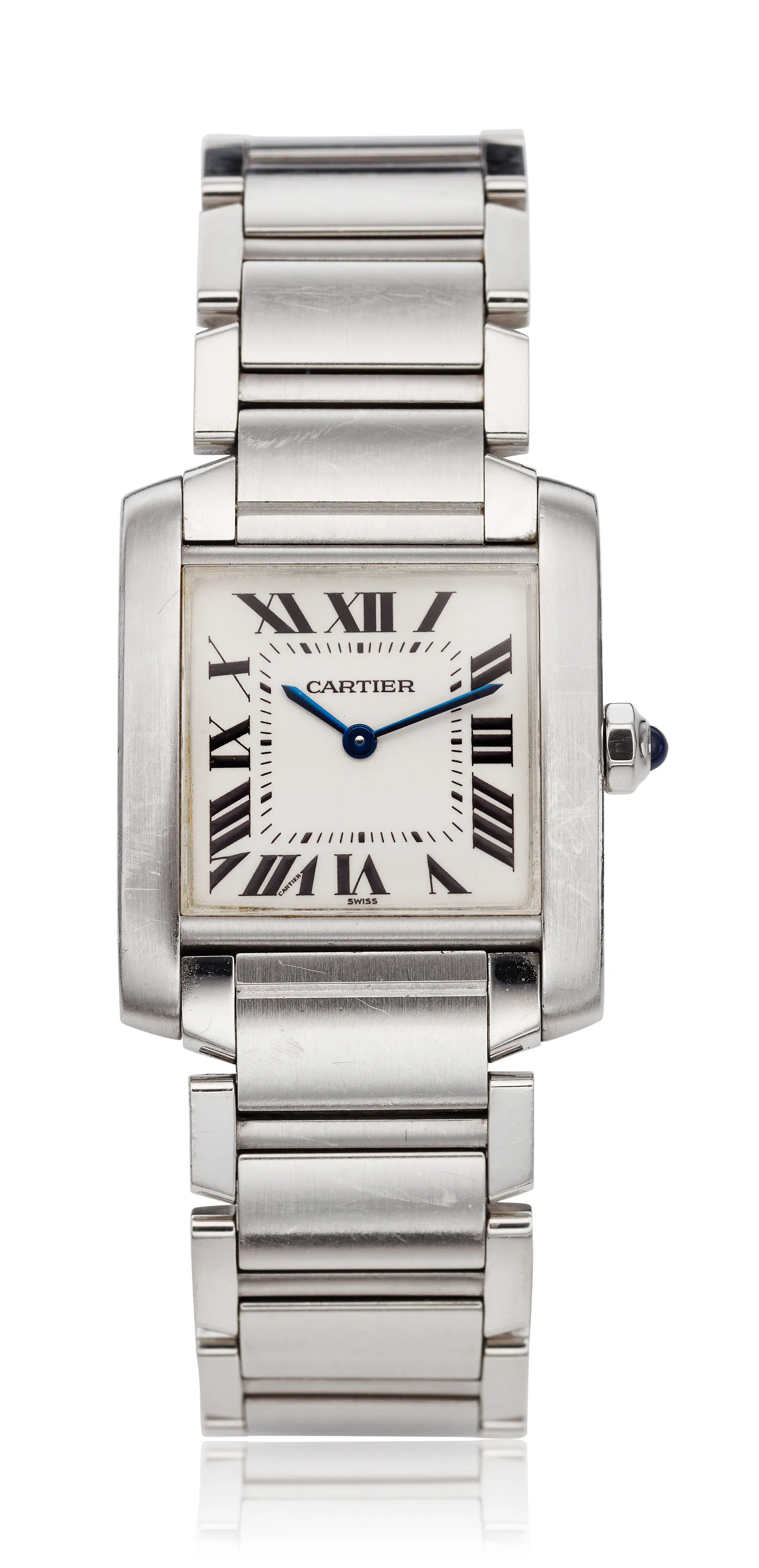 Cartier Tank Française 2301 30mm Stainless steel Off-white