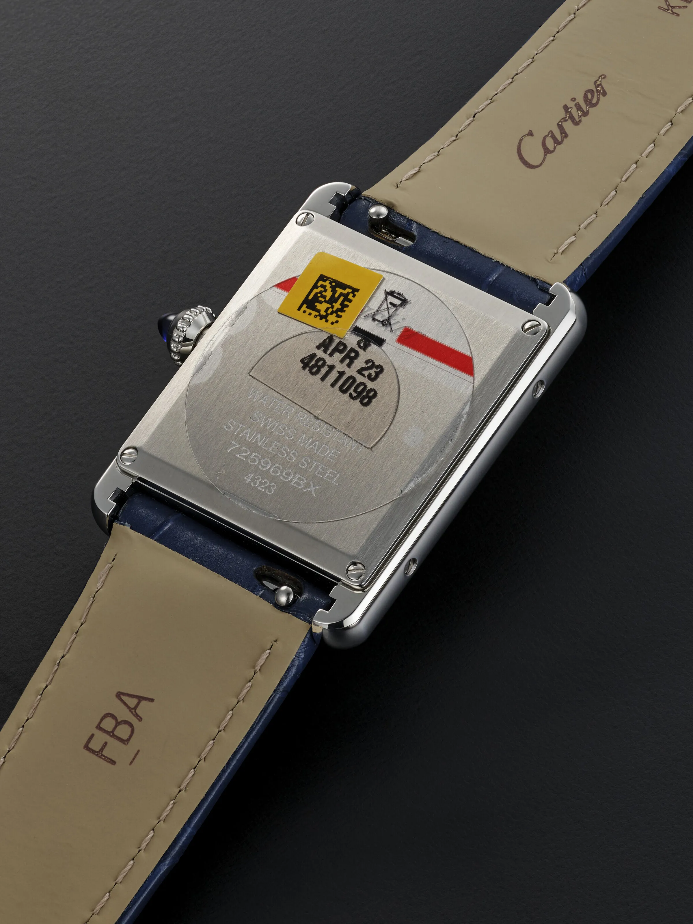 Cartier Tank WSTA0055 25.5mm Stainless steel Blue 2