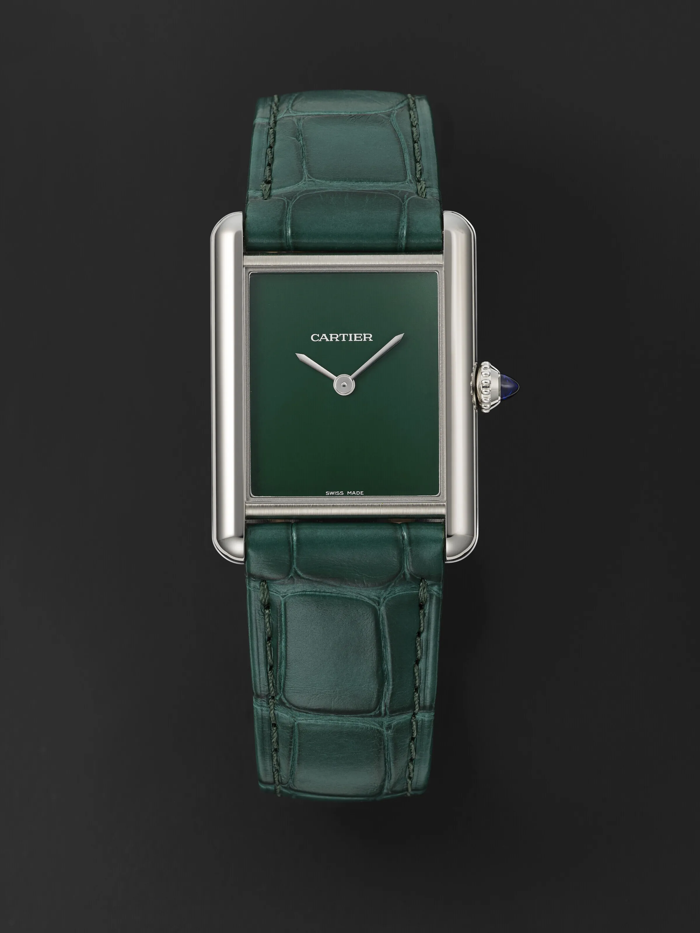 Cartier Tank WSTA0056 25.5mm Stainless steel Green