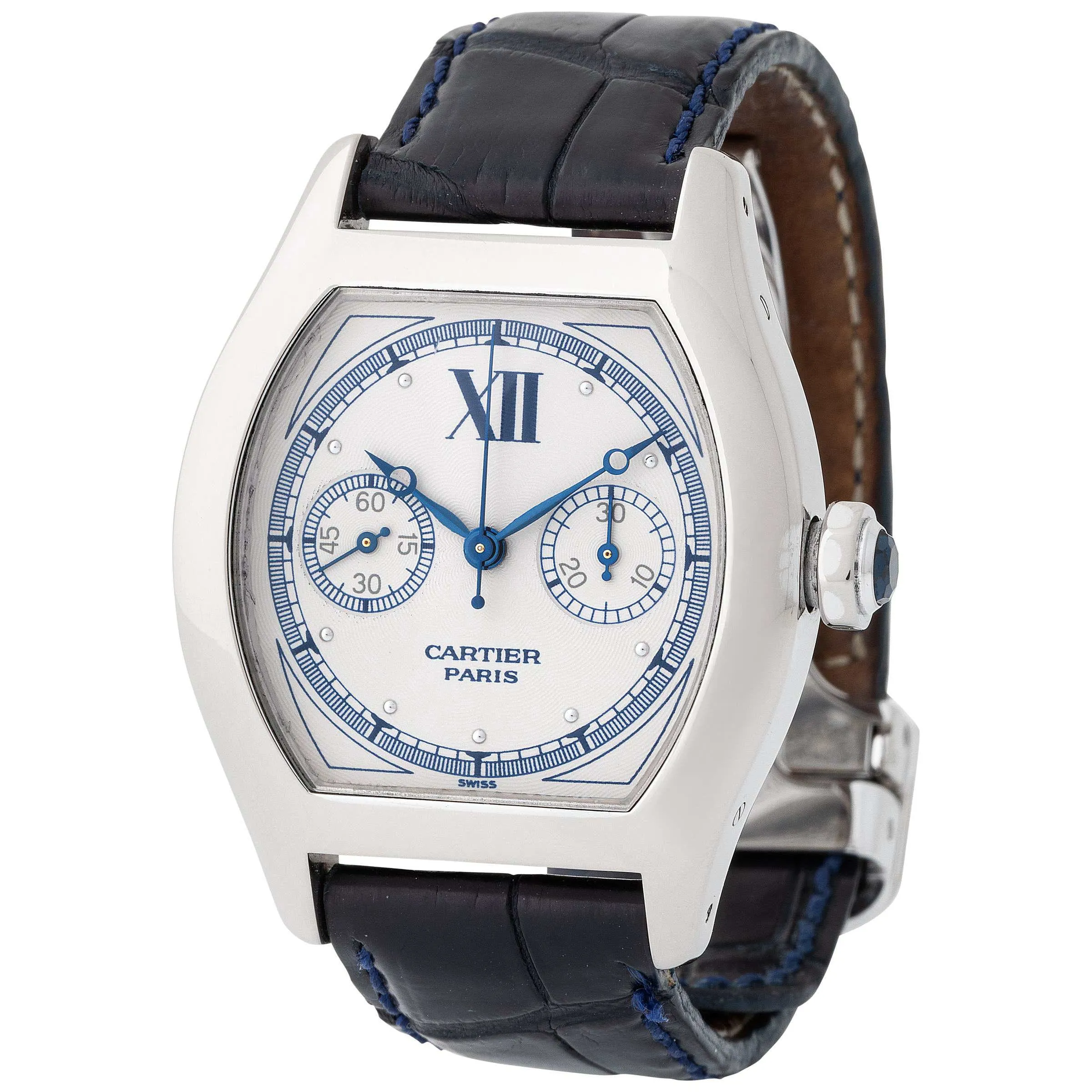 Cartier Tortue 2396 34mm White gold White