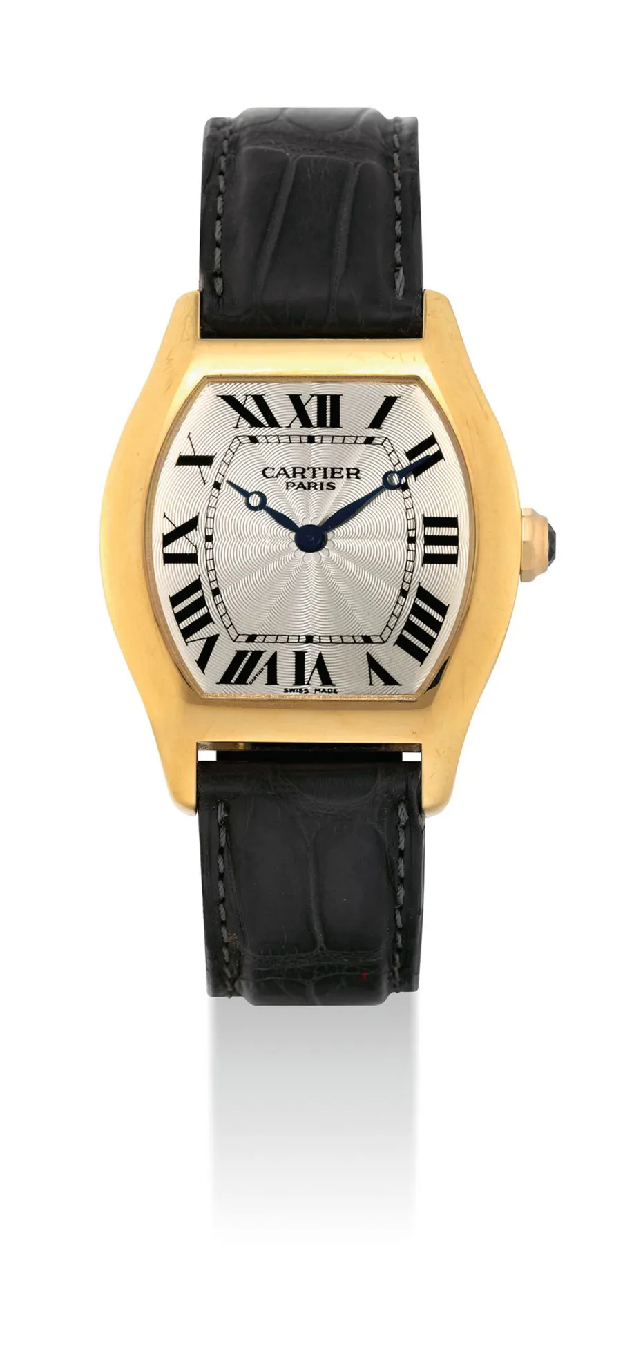 Cartier Tortue 2496C 33mm Yellow gold Silver