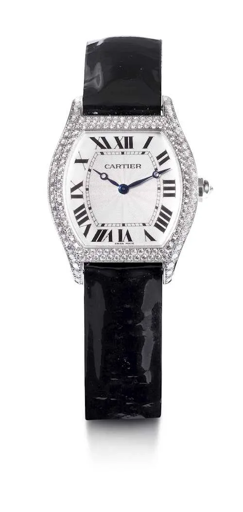 Cartier Tortue 2497 34mm White gold Silver