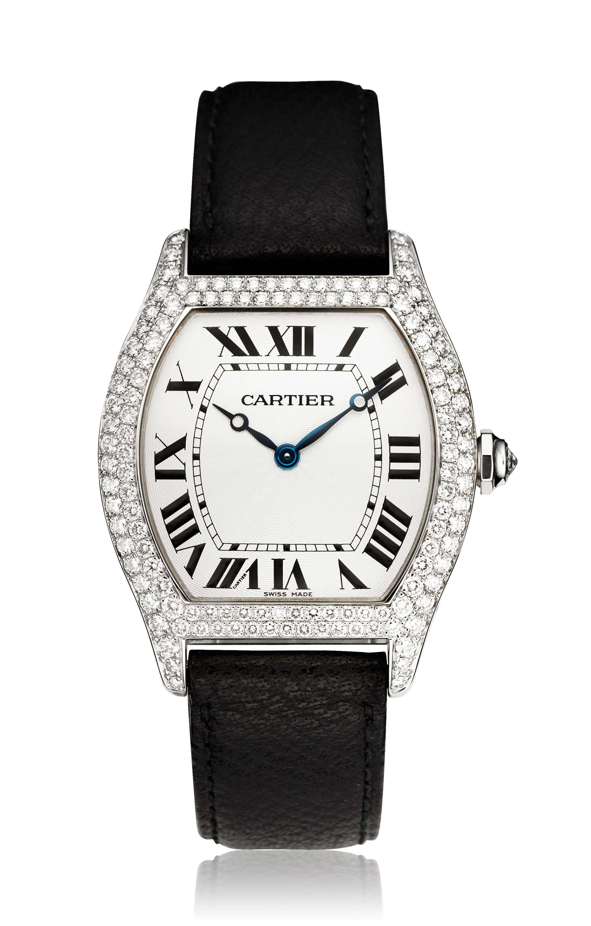 Cartier Tortue 2497 34mm White gold Silver