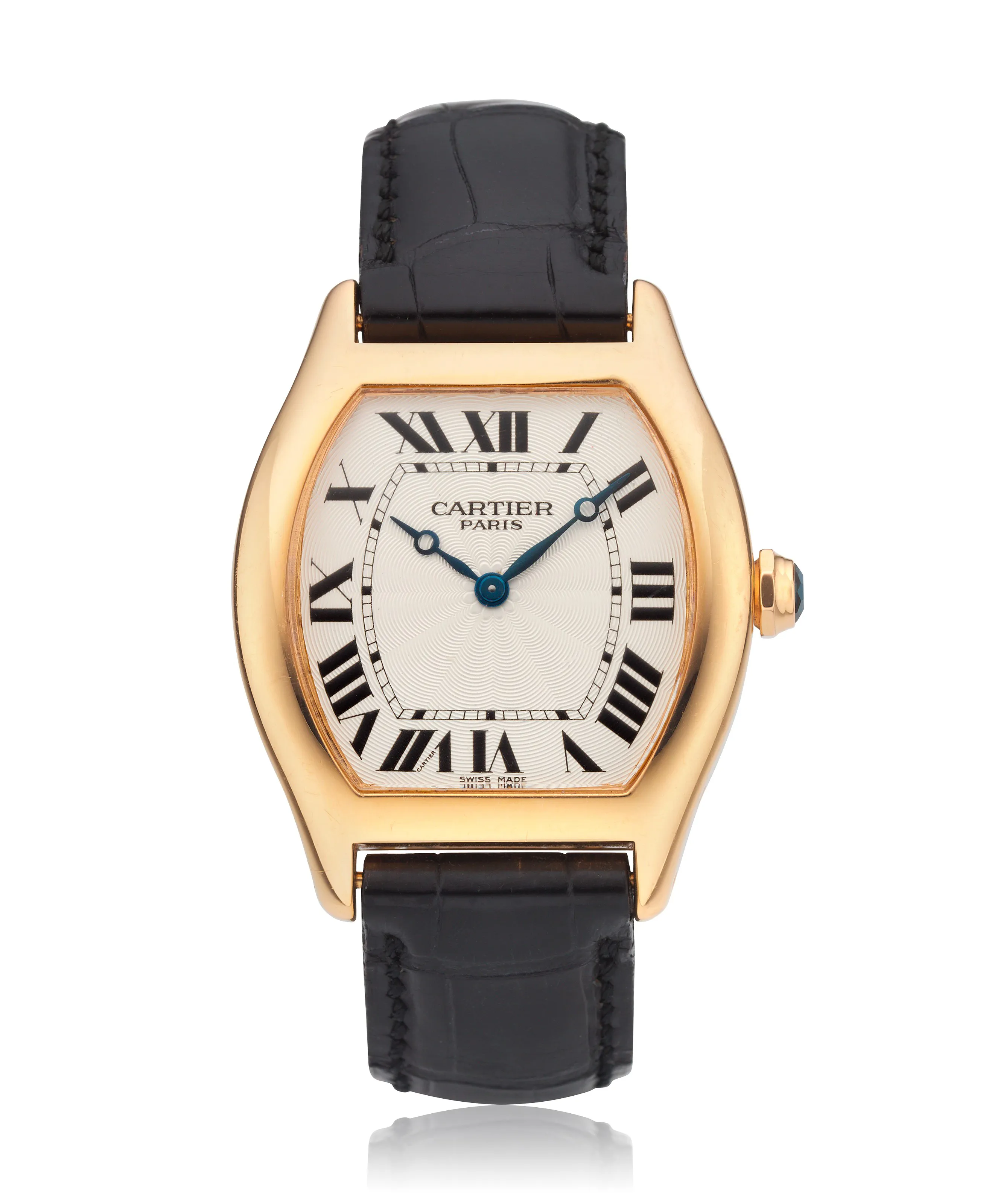 Cartier Tortue 2498E 34mm Rose gold Silver