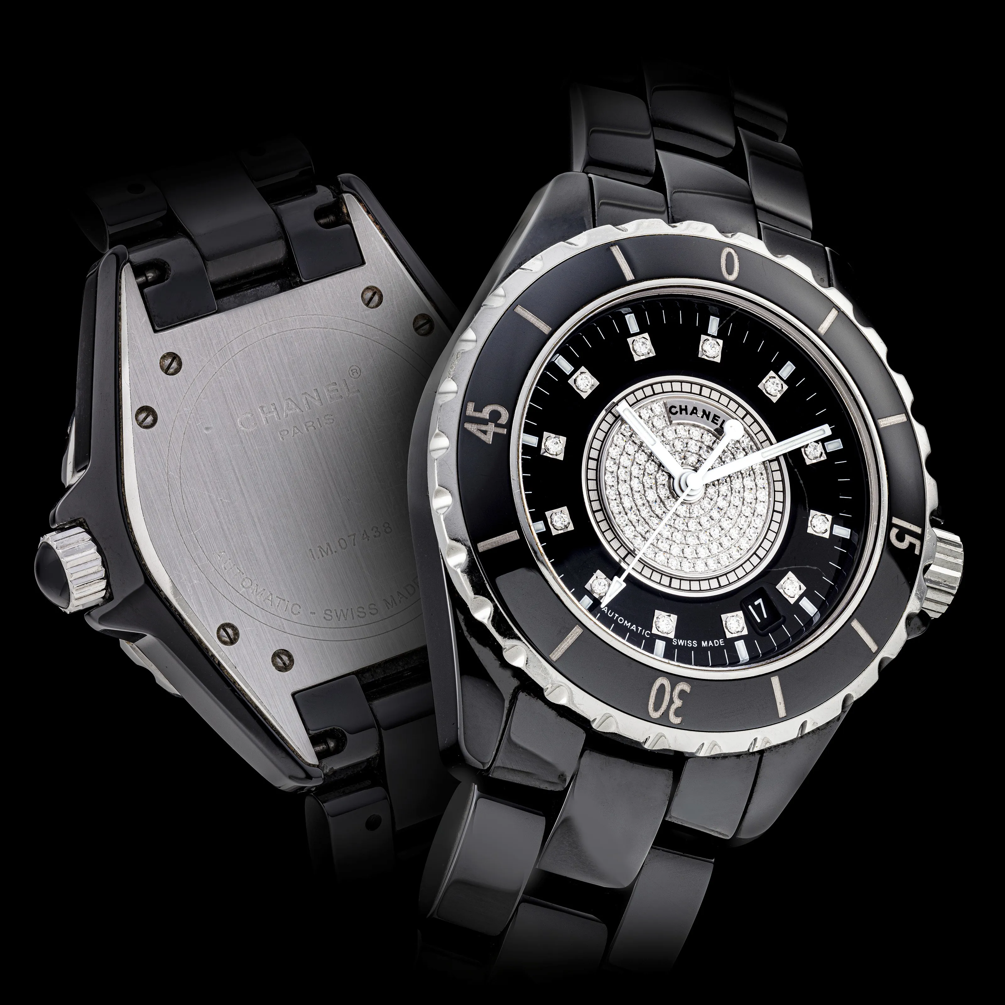 Chanel J12 J12 39mm Ceramic and Stainless steel Black