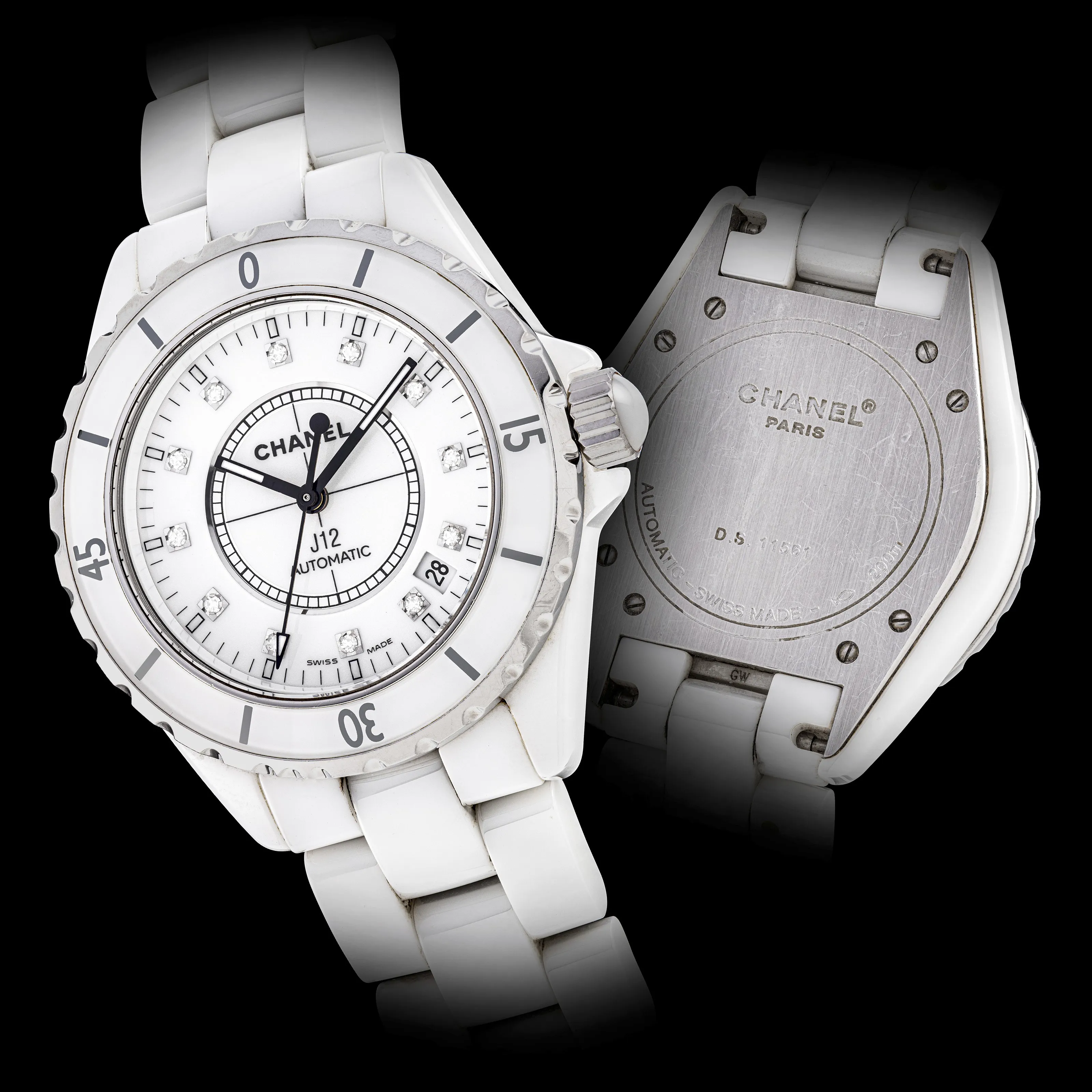 Chanel J12 J12 39mm Stainless steel and White ceramic White