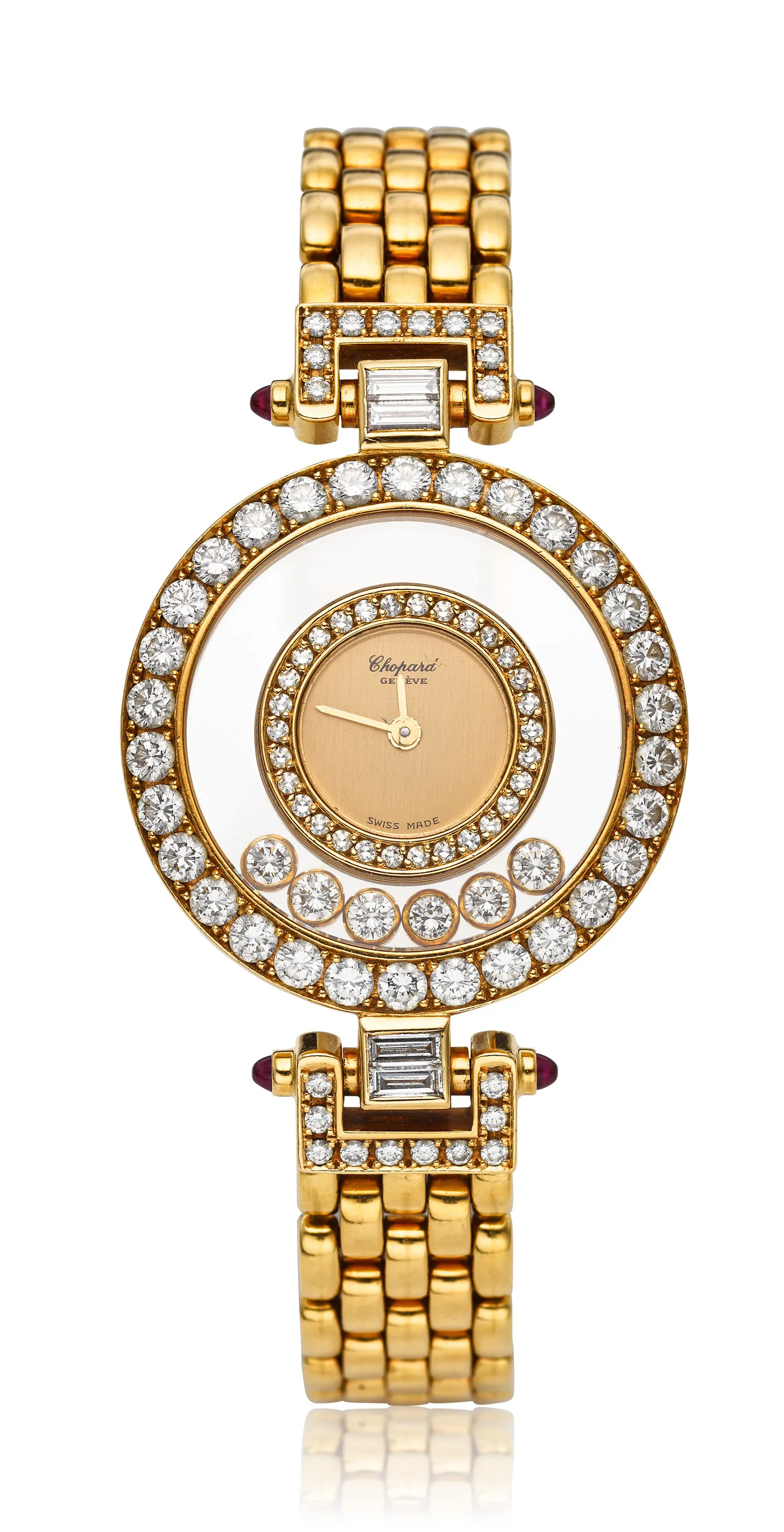 Chopard Happy Diamond 4846 26mm Yellow gold and Diamond Champagne