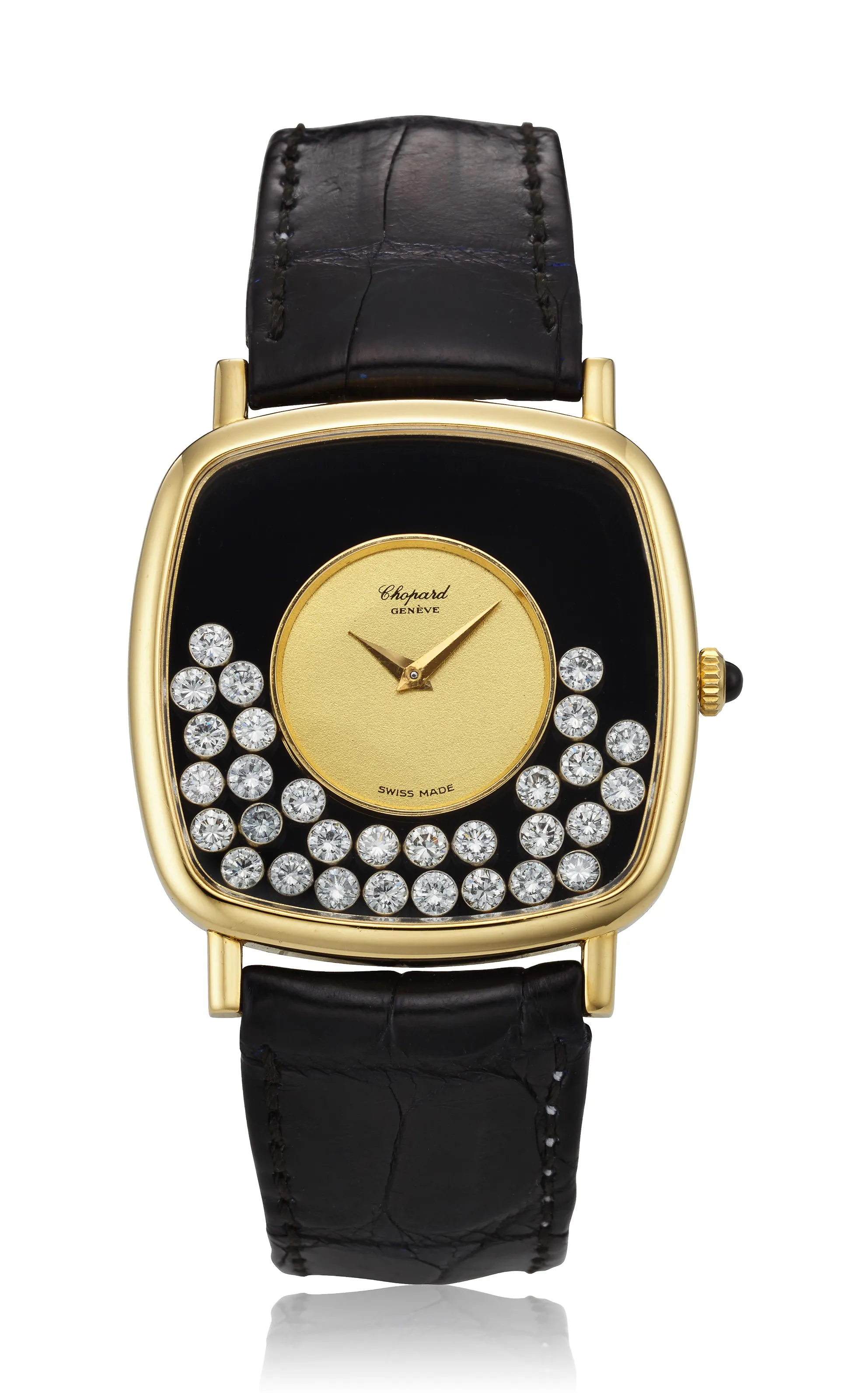 Chopard Happy Diamonds 2106 32mm 18k gold Black