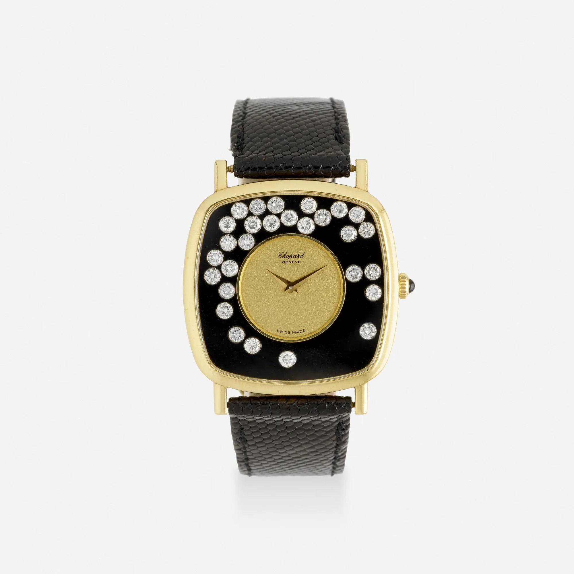 Chopard Happy Diamonds 2106 32mm Yellow gold Black