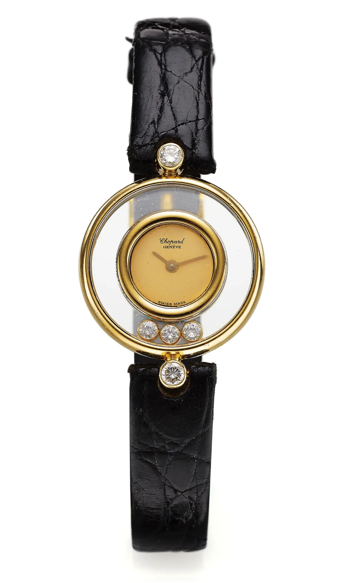 Chopard Happy Diamonds 4100 23mm Yellow gold Champagne