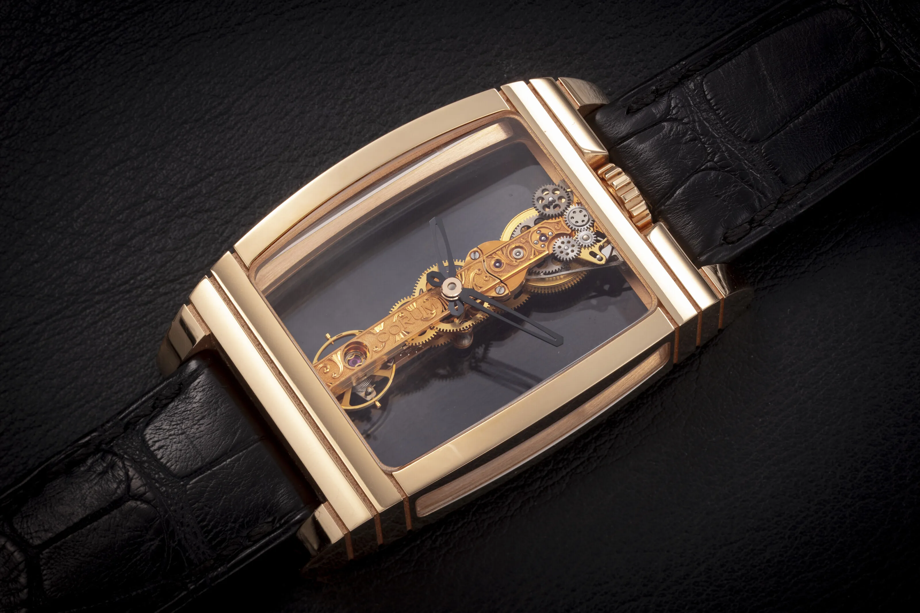 Corum Golden Bridge 113.550.55 32mm Rose gold Skeletonized