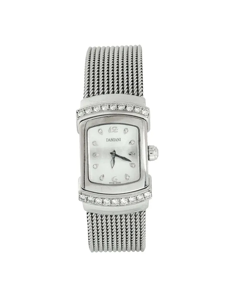 DAMIANI 18mm White gold and Diamond Silver