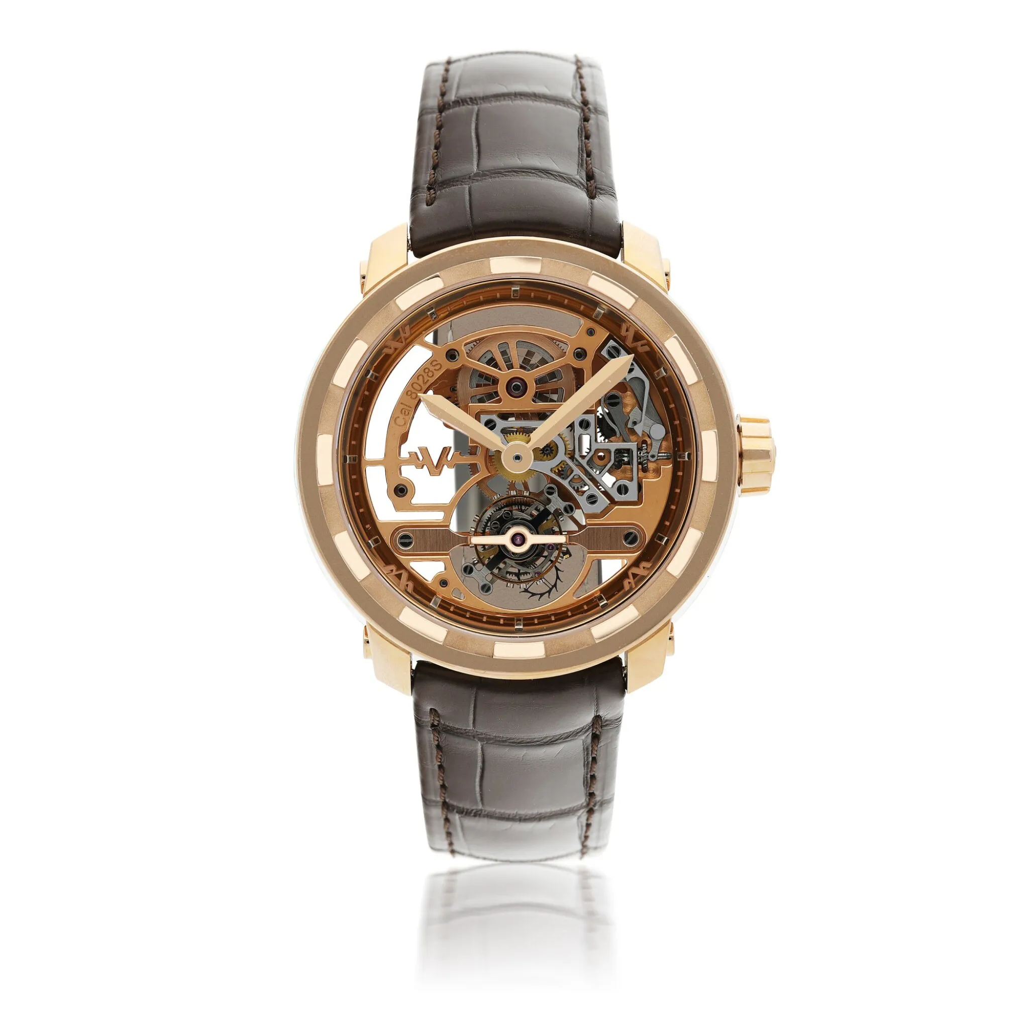 Dewitt Twenty-8-Eight 43mm Rose gold Skeletonized