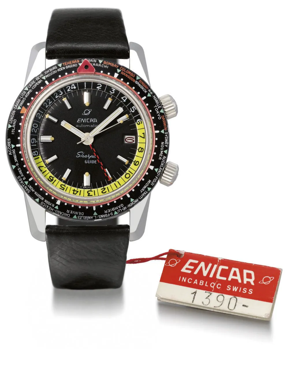 Enicar Sherpa 2342 43mm Stainless steel Black