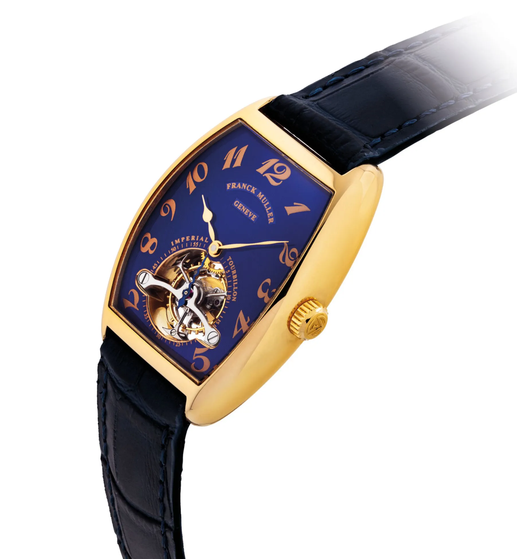 Franck Muller Imperial Tourbillon 2852 T 31mm Yellow gold Blue