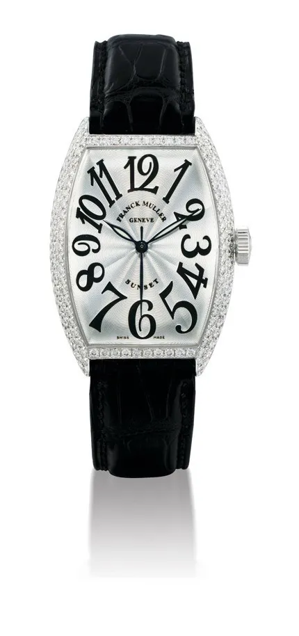 Franck Muller Cintree Curvex 5850 SC D 32mm White gold Silver